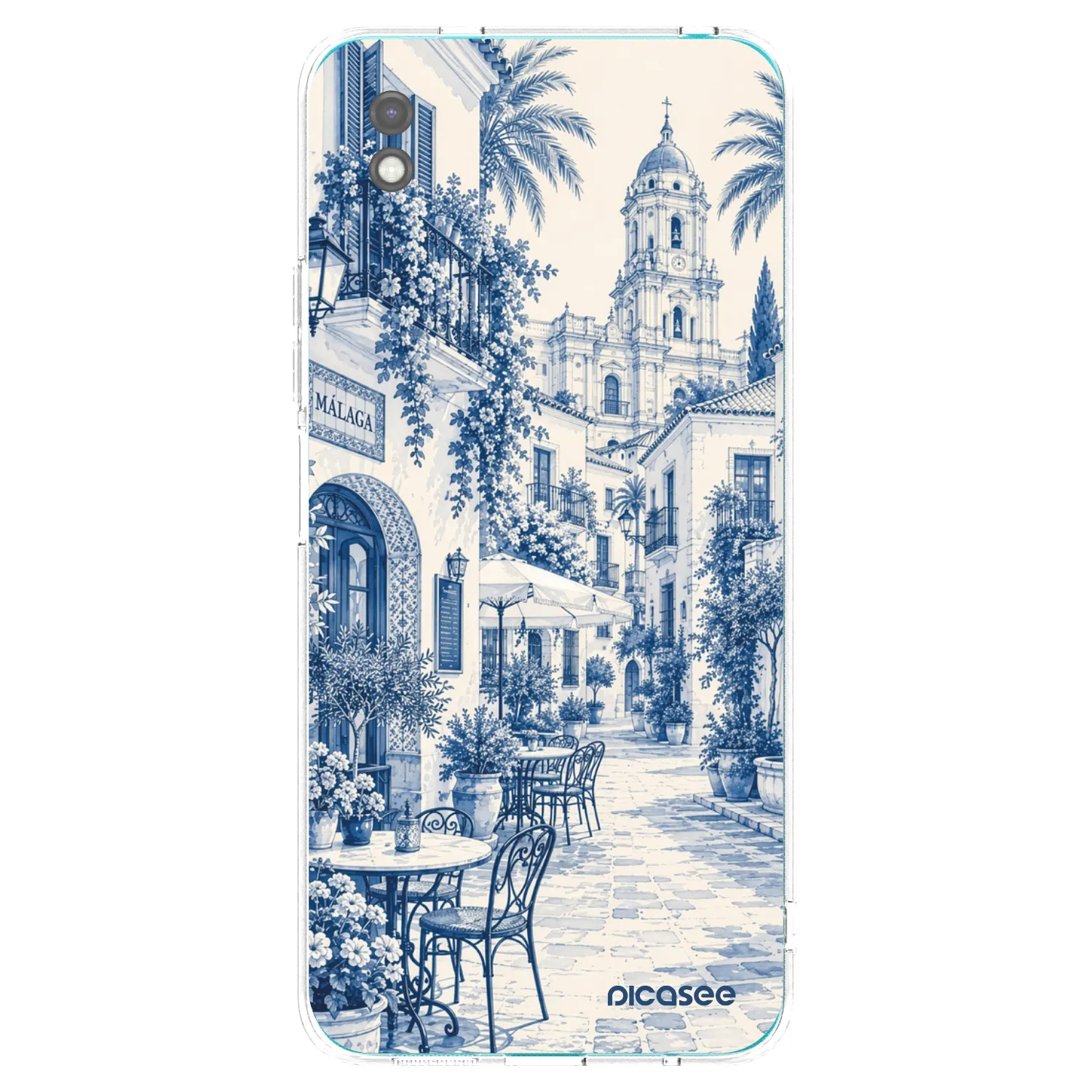 Picasee Μαύρη θήκη σιλικόνης για Xiaomi Redmi 9A - Calle Azul