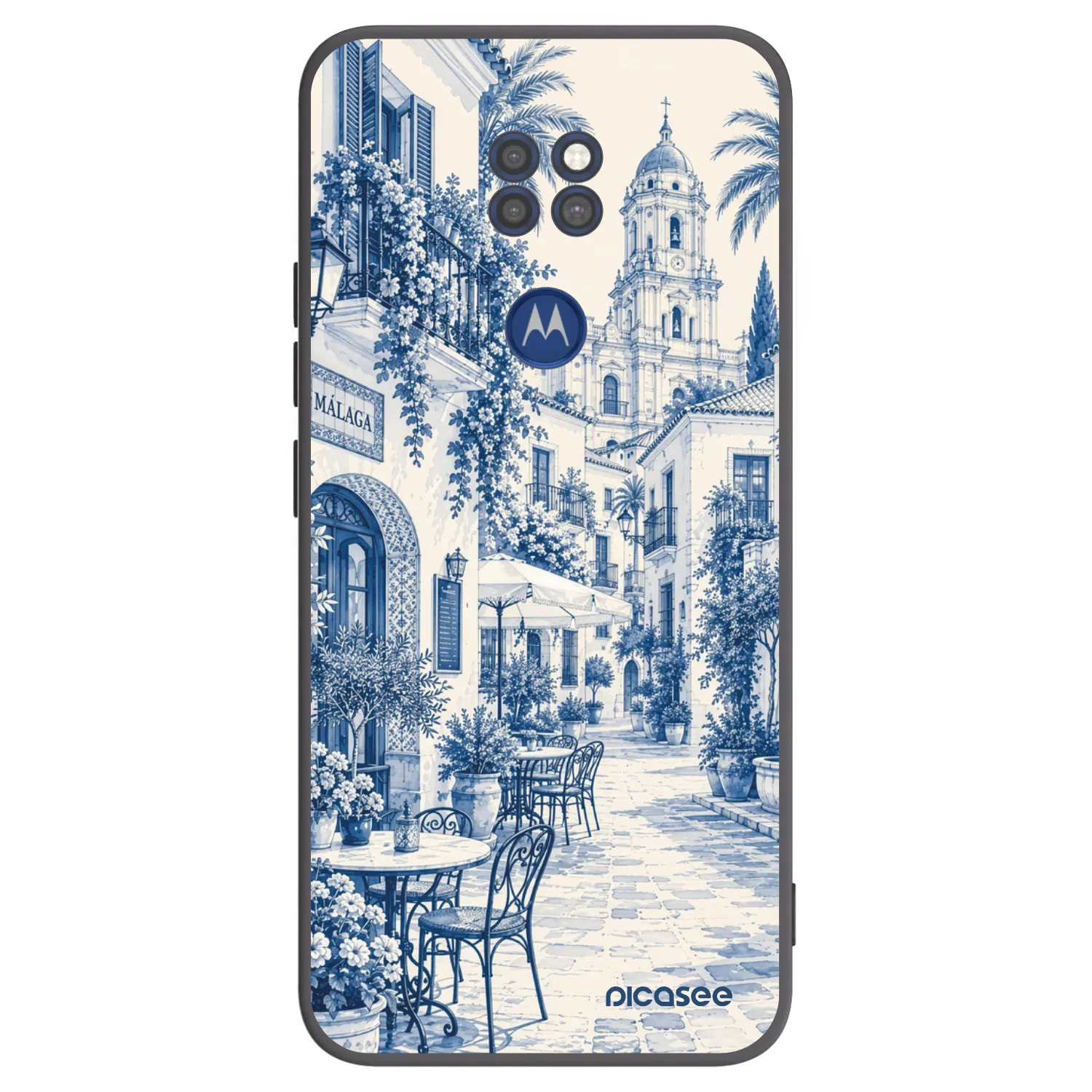 Picasee Μαύρη θήκη σιλικόνης για Motorola Moto G9 Play - Calle Azul