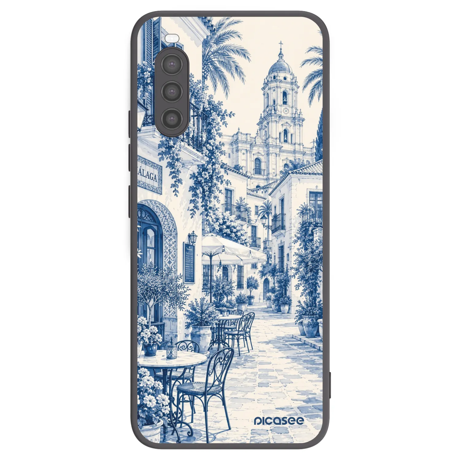 Picasee Μαύρη θήκη σιλικόνης για Sony Xperia 10 II - Calle Azul
