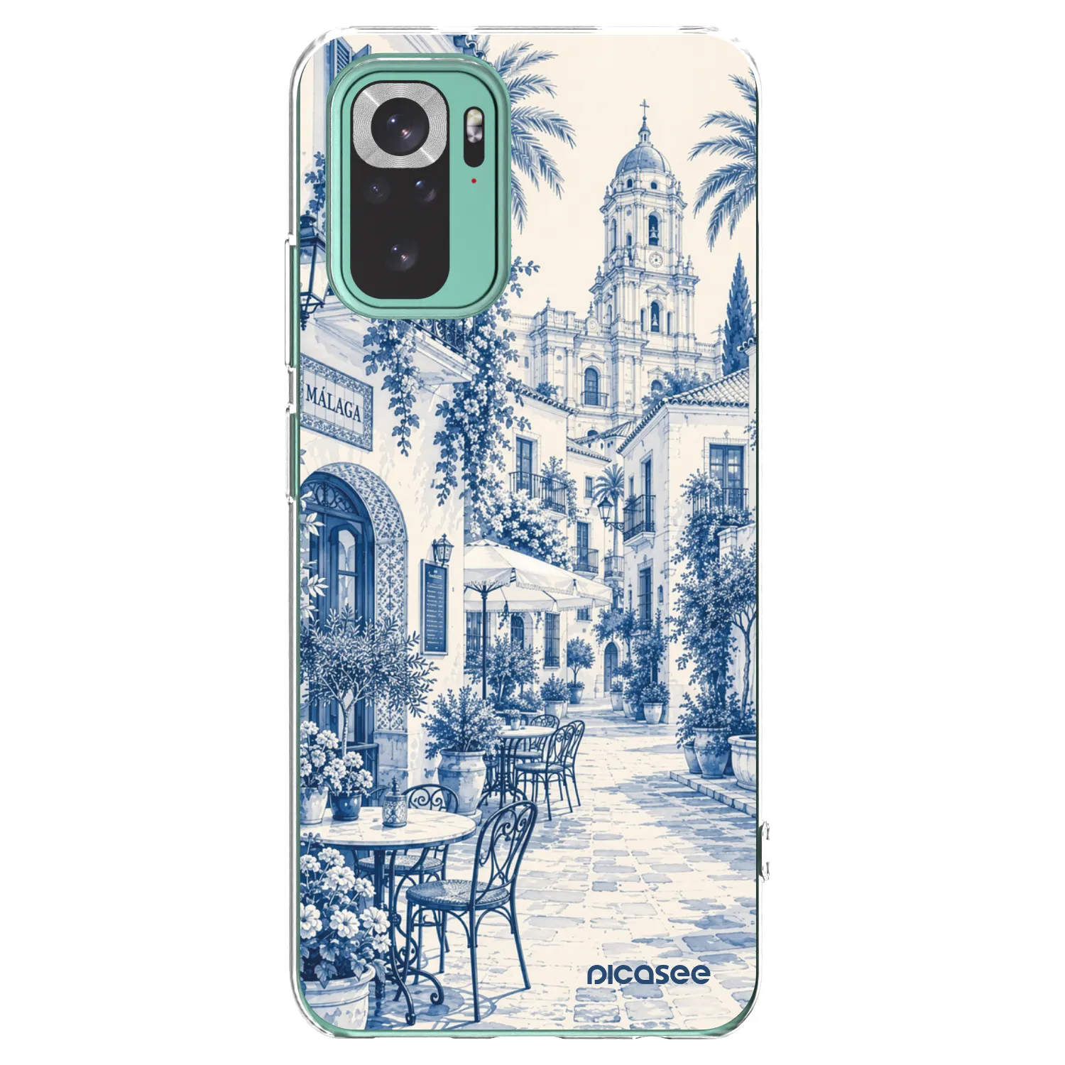 Picasee διαφανής θήκη σιλικόνης Xiaomi Redmi Note 10 Pro - Calle Azul