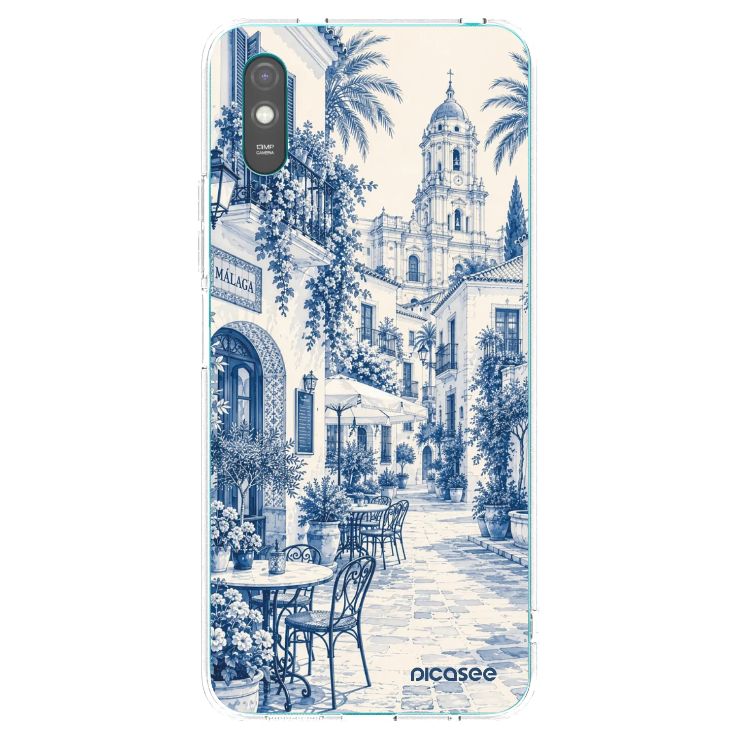 Picasee διαφανής θήκη σιλικόνης Xiaomi Redmi 9AT - Calle Azul
