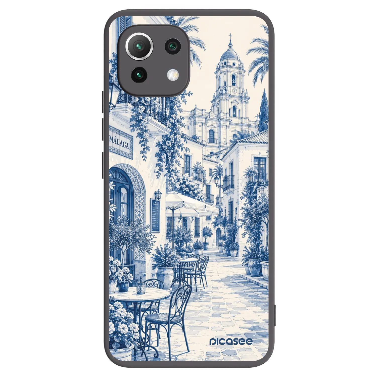 Picasee Μαύρη θήκη σιλικόνης για Xiaomi Mi 11 Lite - Calle Azul