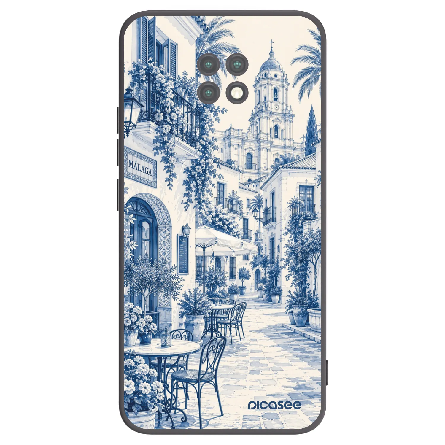 Picasee Μαύρη θήκη σιλικόνης για Xiaomi Redmi Note 9T - Calle Azul