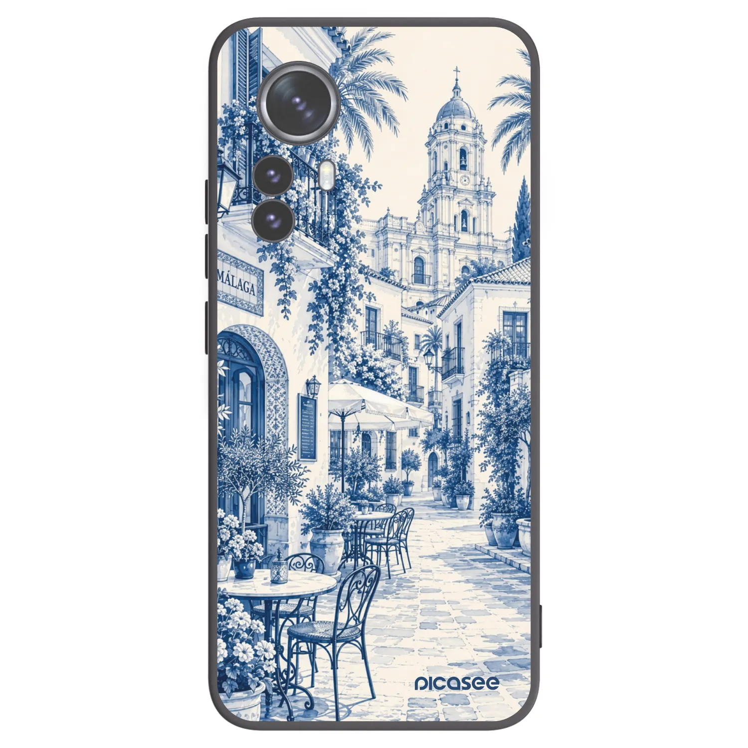 Picasee Μαύρη θήκη σιλικόνης για Xiaomi 12 Pro - Calle Azul