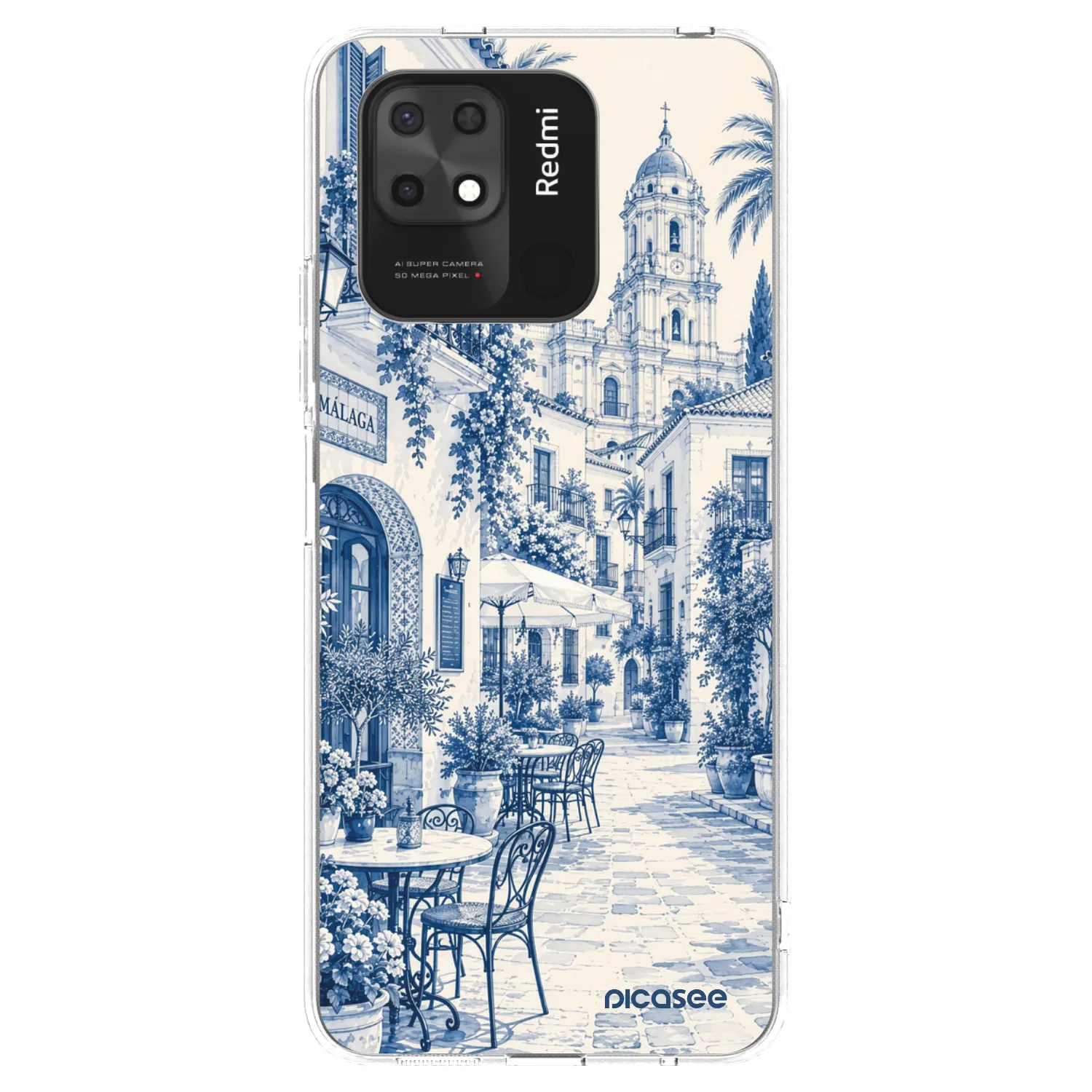 Picasee διαφανής θήκη σιλικόνης Xiaomi Redmi 10C - Calle Azul