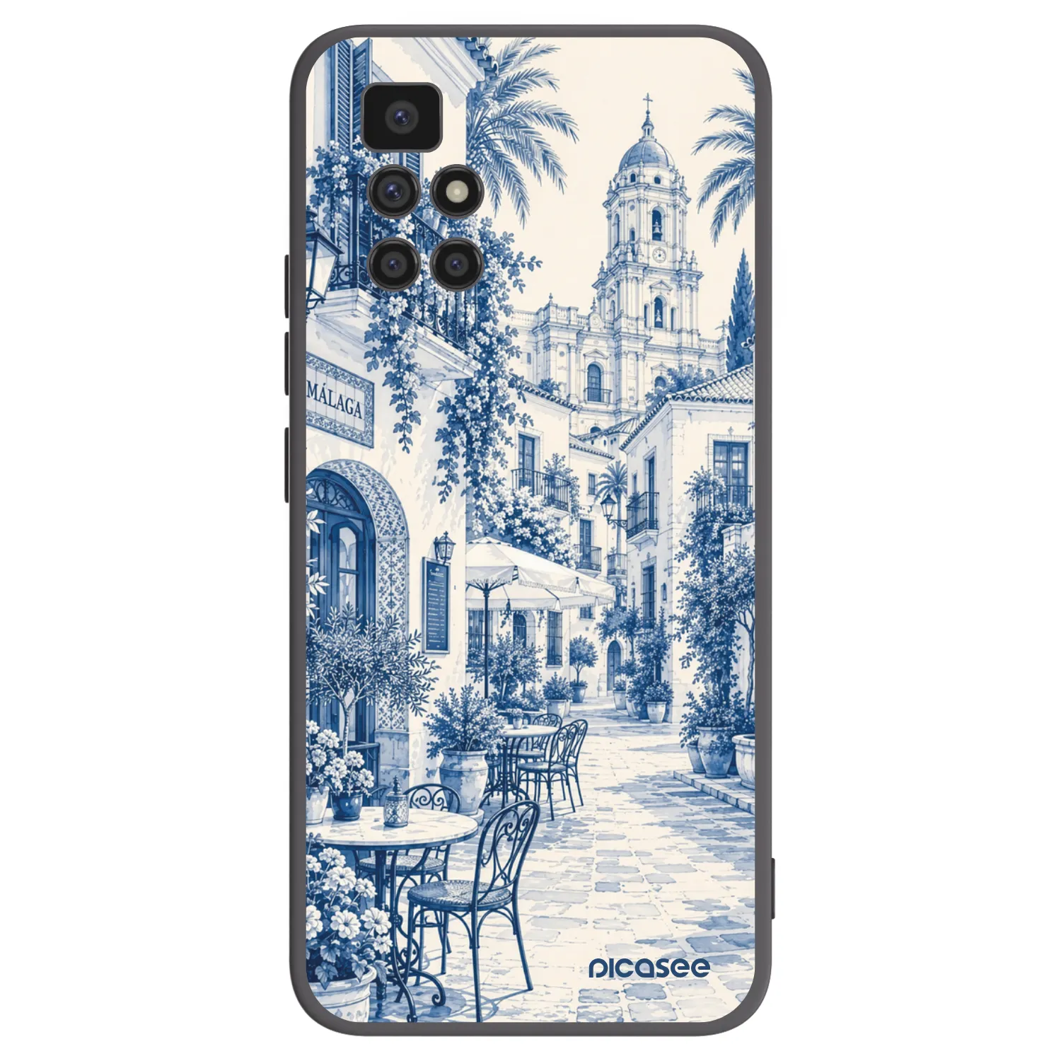 Picasee Μαύρη θήκη σιλικόνης για Xiaomi Redmi 10 (2022) - Calle Azul