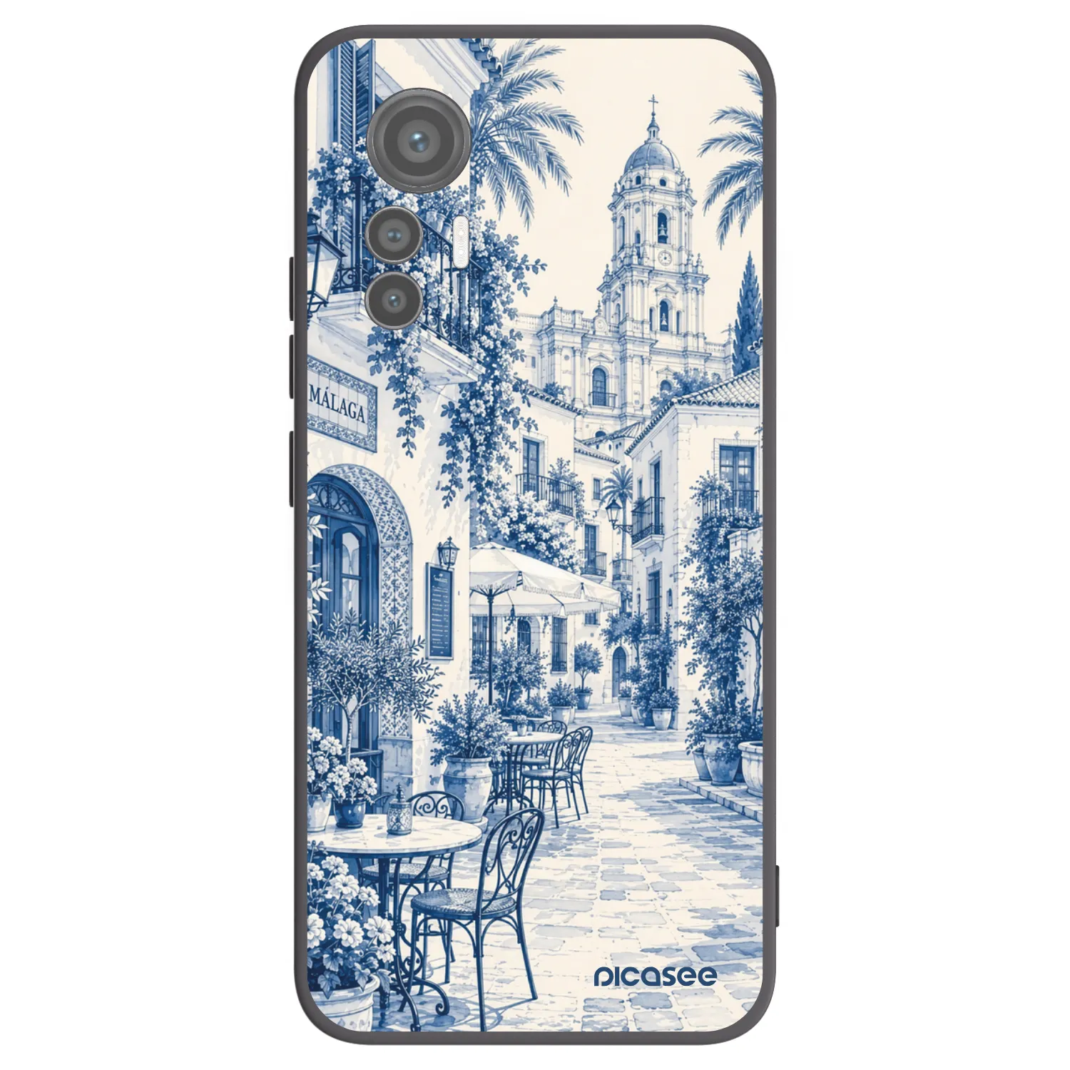 Picasee Μαύρη θήκη σιλικόνης για Xiaomi 12 Lite - Calle Azul