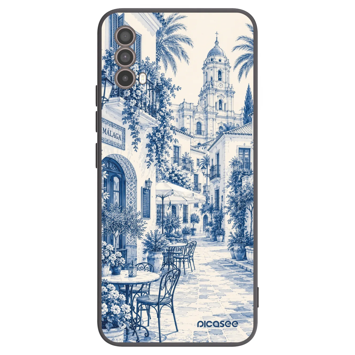 Picasee Μαύρη θήκη σιλικόνης για Motorola Moto E40 - Calle Azul