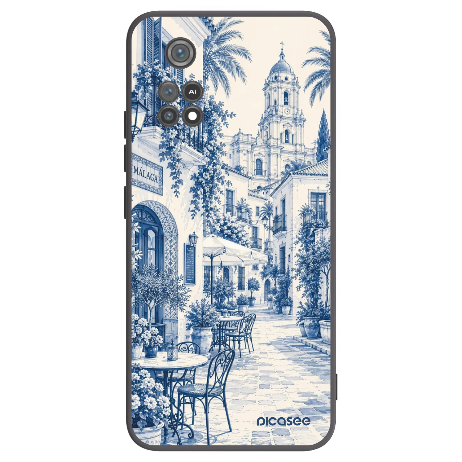 Picasee Μαύρη θήκη σιλικόνης για Xiaomi Poco M4 Pro - Calle Azul