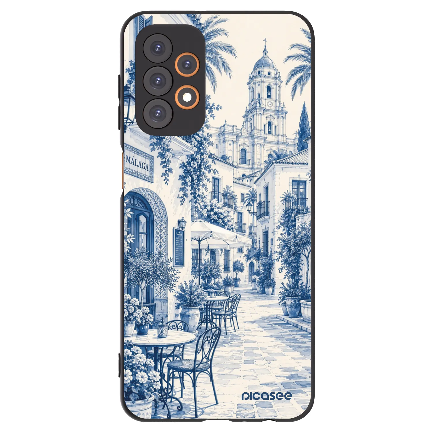 Picasee Μαύρη θήκη σιλικόνης για Samsung Galaxy A23 A235F 4G - Calle Azul