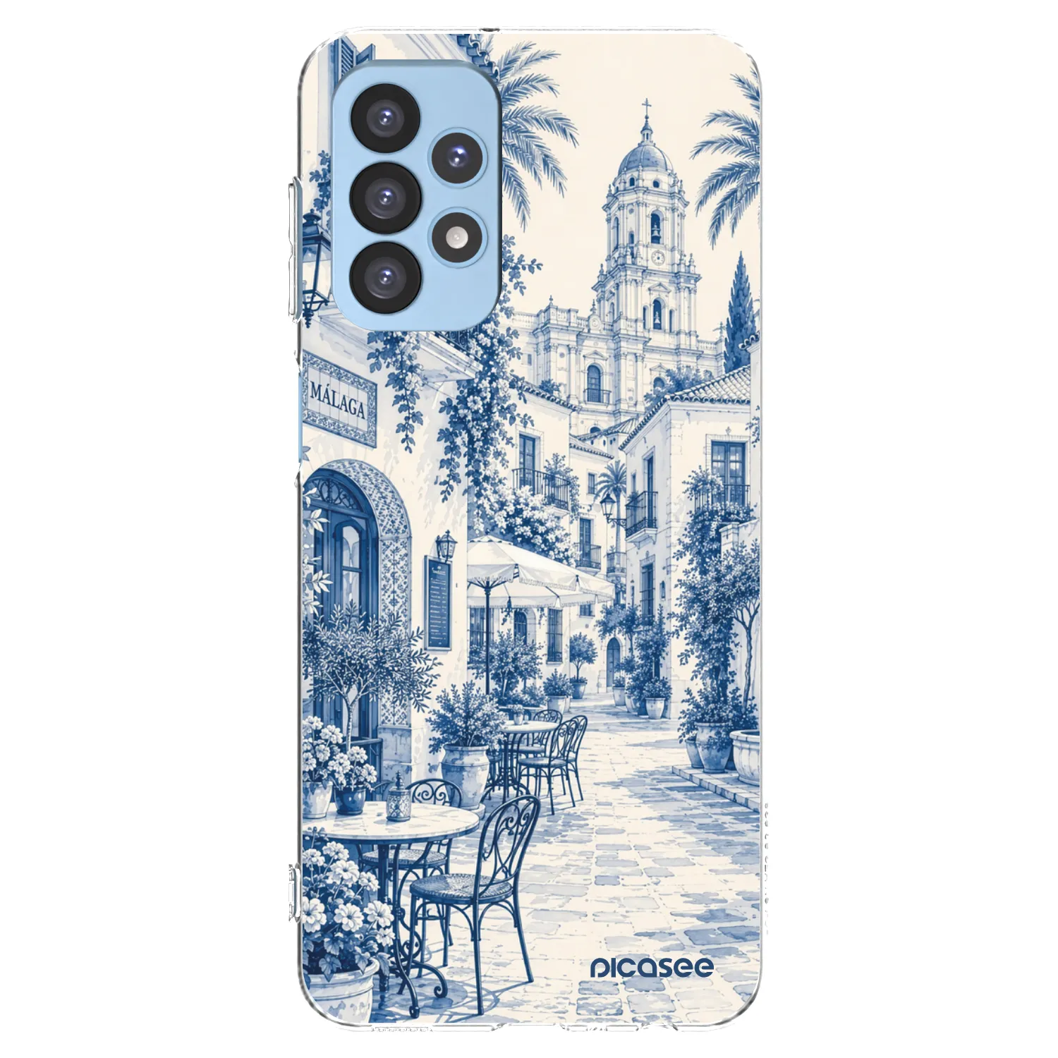 Picasee διαφανής θήκη σιλικόνης Samsung Galaxy A23 A235F 4G - Calle Azul