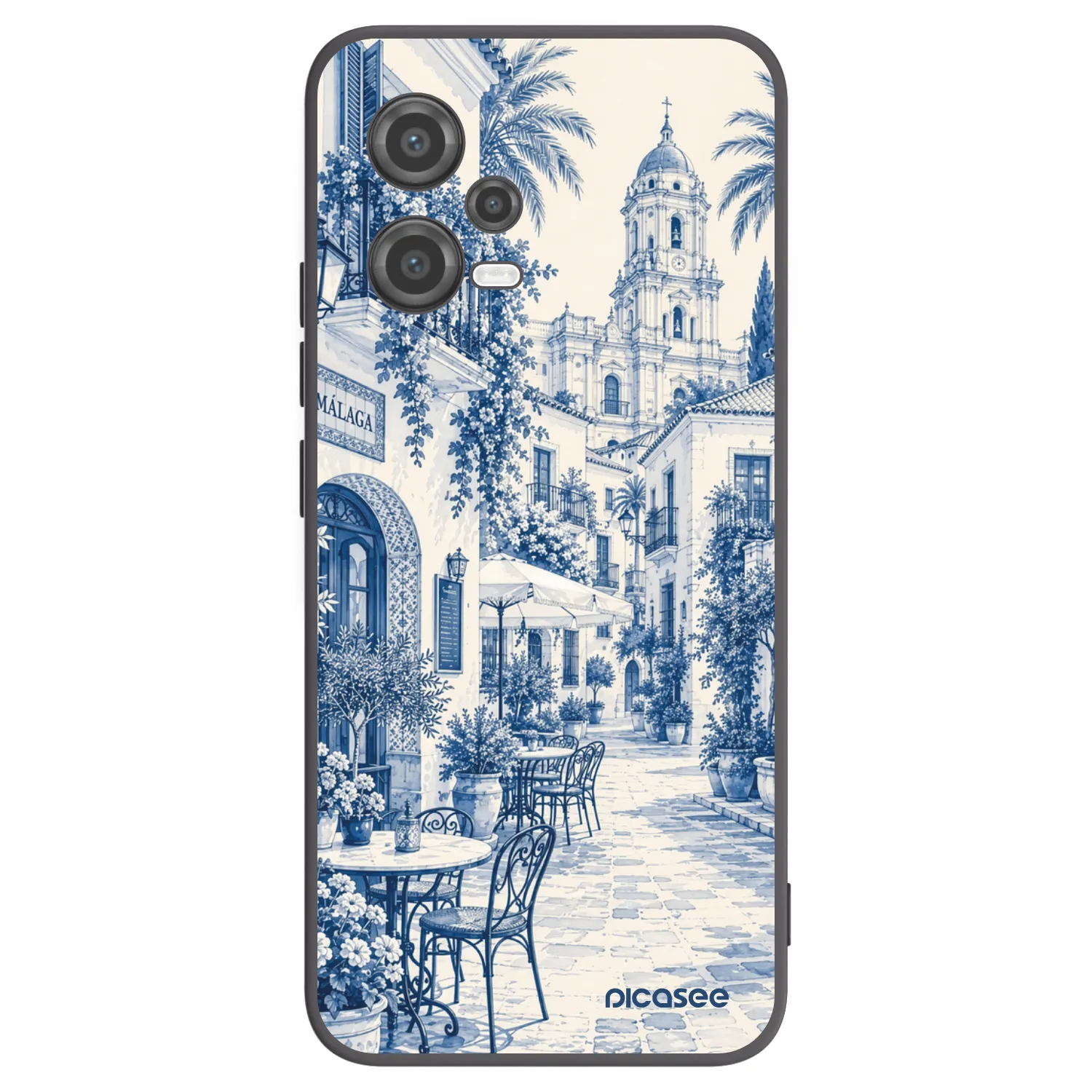 Picasee Μαύρη θήκη σιλικόνης για Xiaomi Poco X5 - Calle Azul