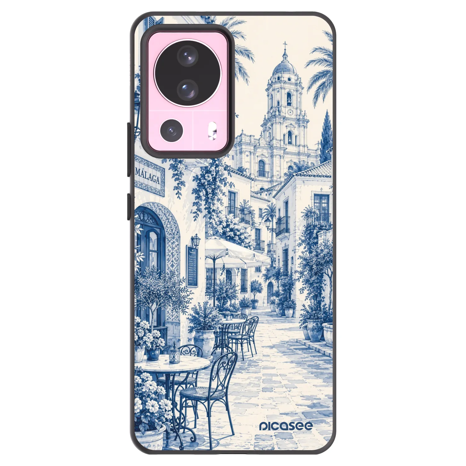 Picasee Μαύρη θήκη σιλικόνης για Xiaomi 13 Lite - Calle Azul