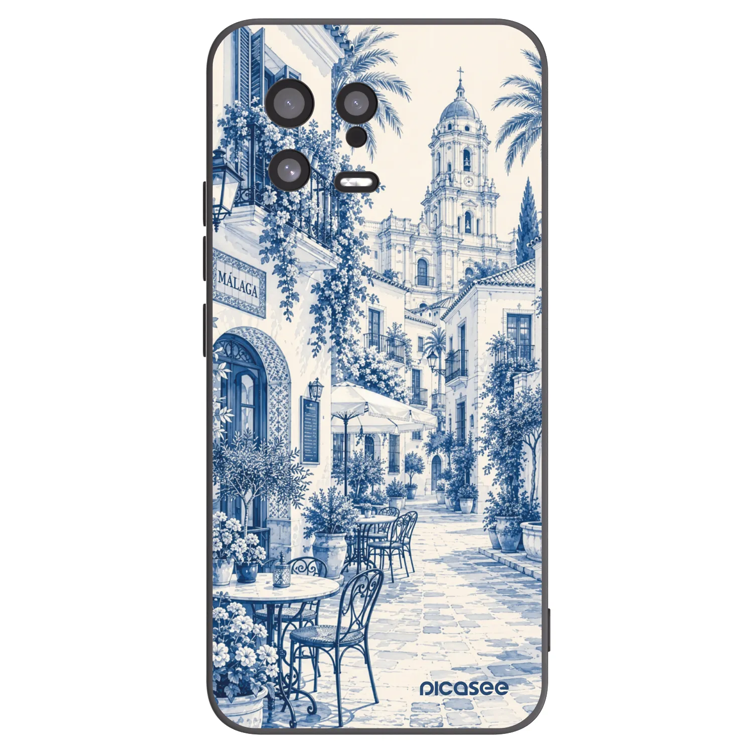 Picasee Μαύρη θήκη σιλικόνης για Xiaomi 13 - Calle Azul