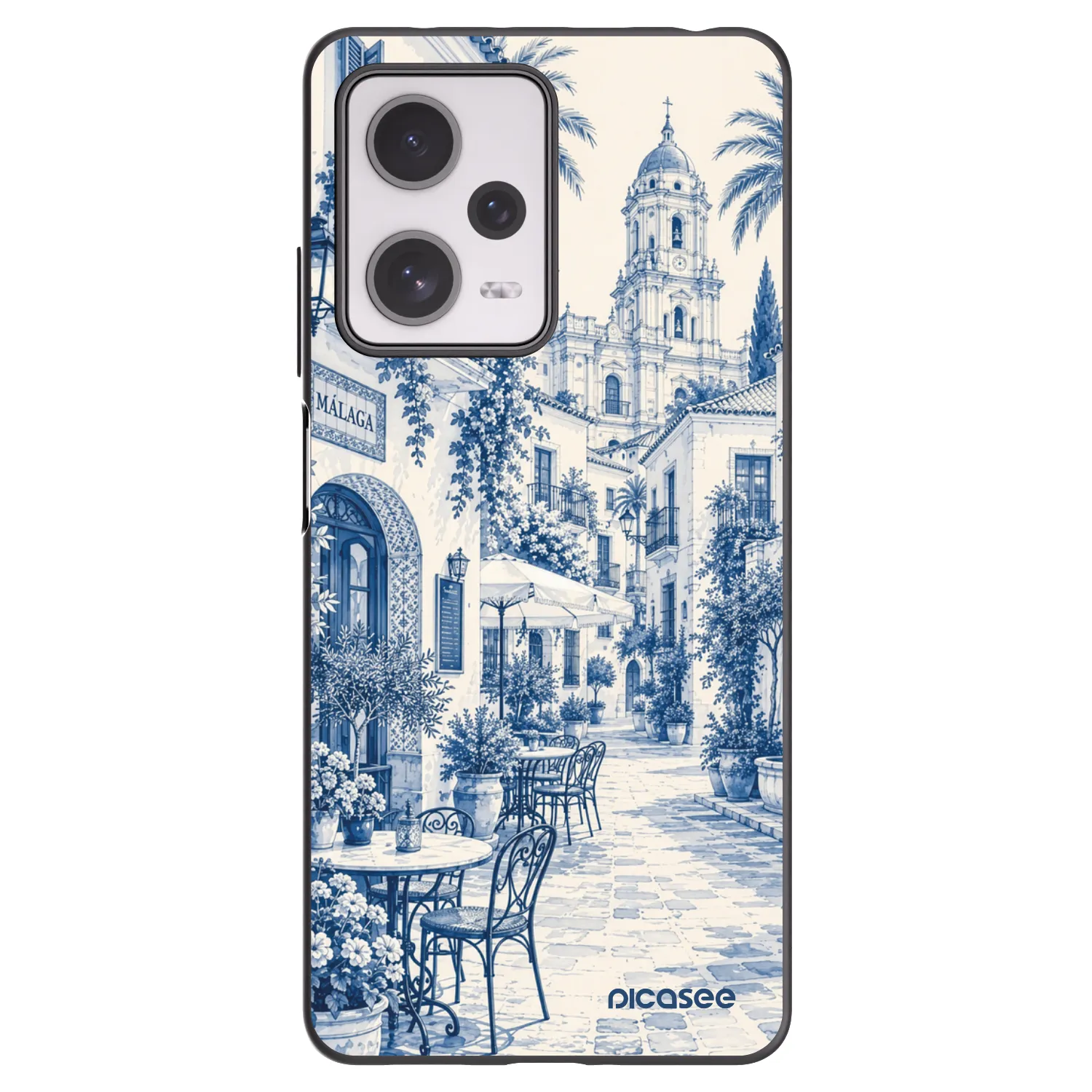 Picasee Μαύρη θήκη σιλικόνης για Xiaomi Redmi Note 12 Pro+ 5G - Calle Azul