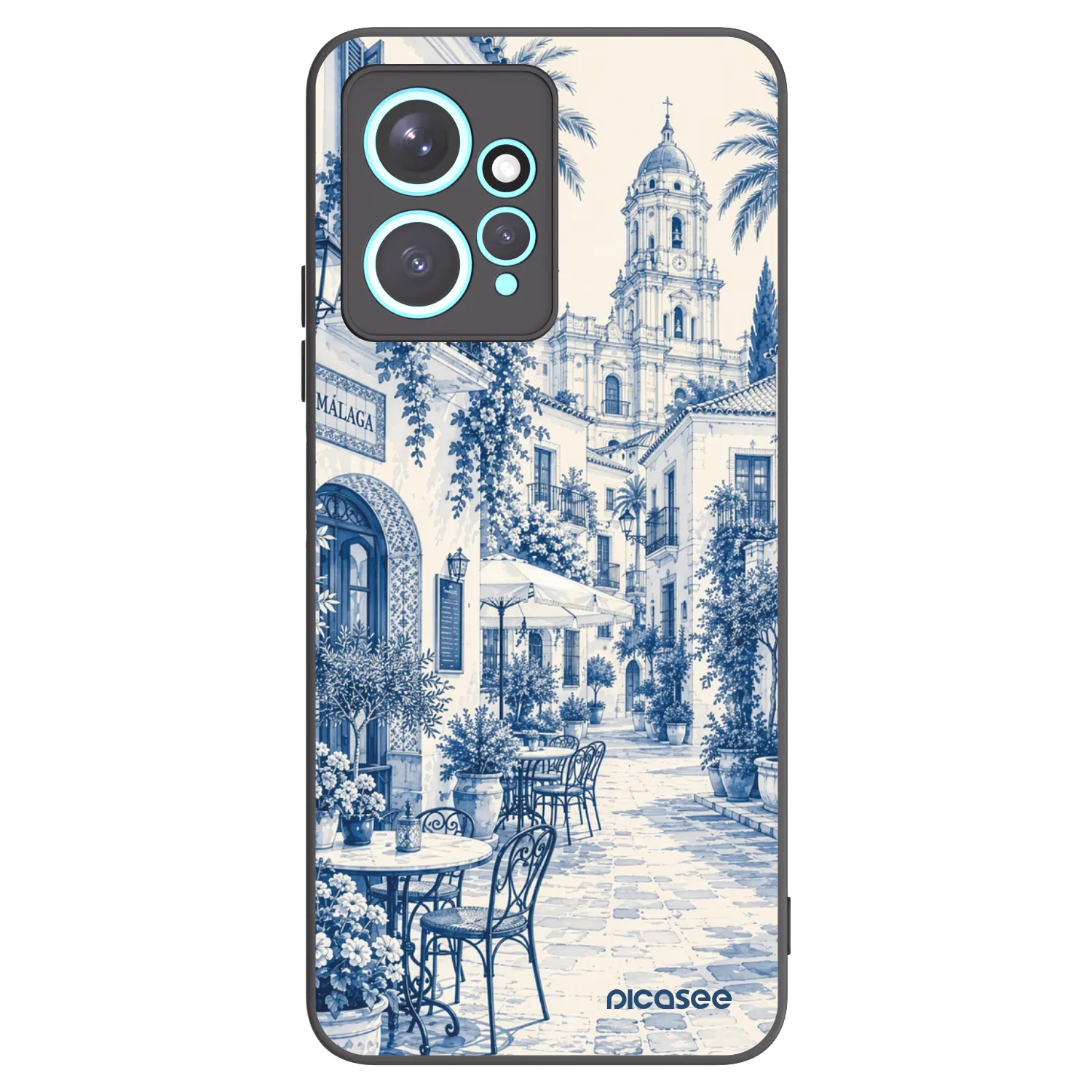 Picasee Μαύρη θήκη σιλικόνης για Xiaomi Redmi Note 12 4G - Calle Azul