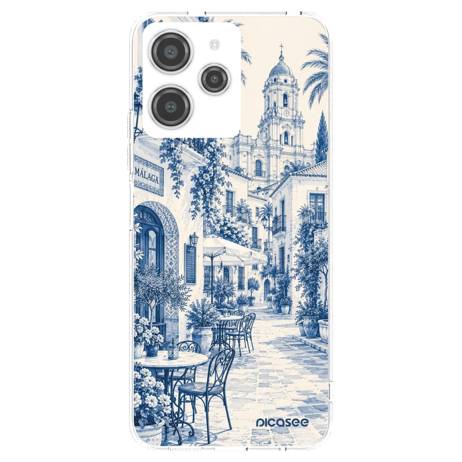 Picasee διαφανής θήκη σιλικόνης Xiaomi Redmi 12 4G - Calle Azul