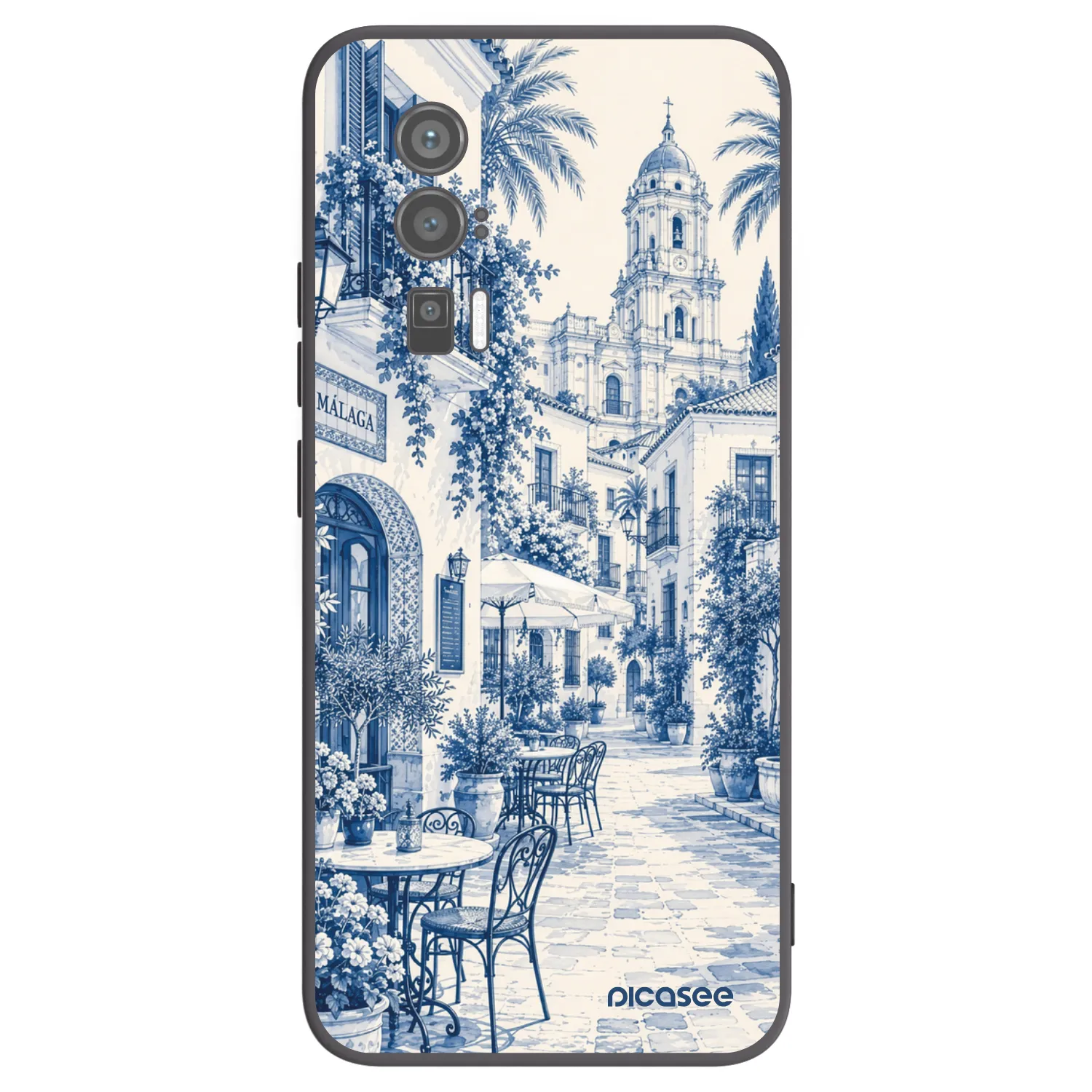 Picasee Μαύρη θήκη σιλικόνης για Xiaomi Poco F5 Pro 5G - Calle Azul