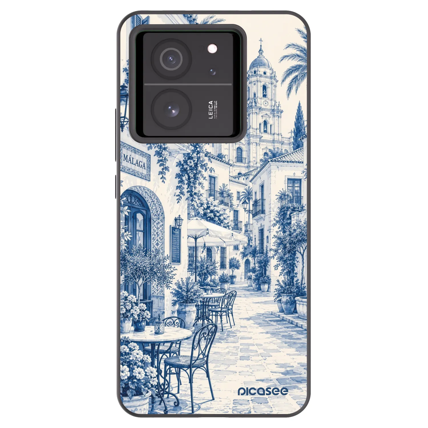 Picasee Μαύρη θήκη σιλικόνης για Xiaomi 13T Pro - Calle Azul