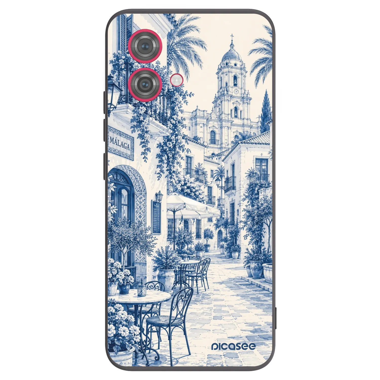 Picasee Μαύρη θήκη σιλικόνης για Motorola Moto G84 5G - Calle Azul