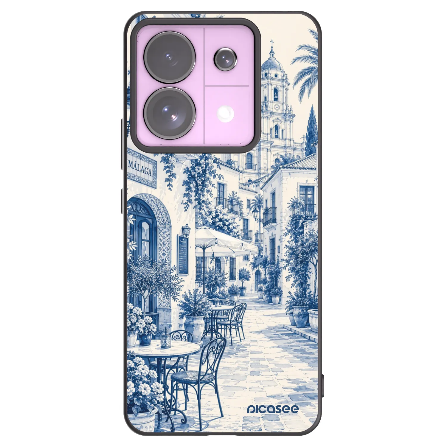 Picasee Μαύρη θήκη σιλικόνης για Xiaomi Redmi Note 13 Pro 5G - Calle Azul