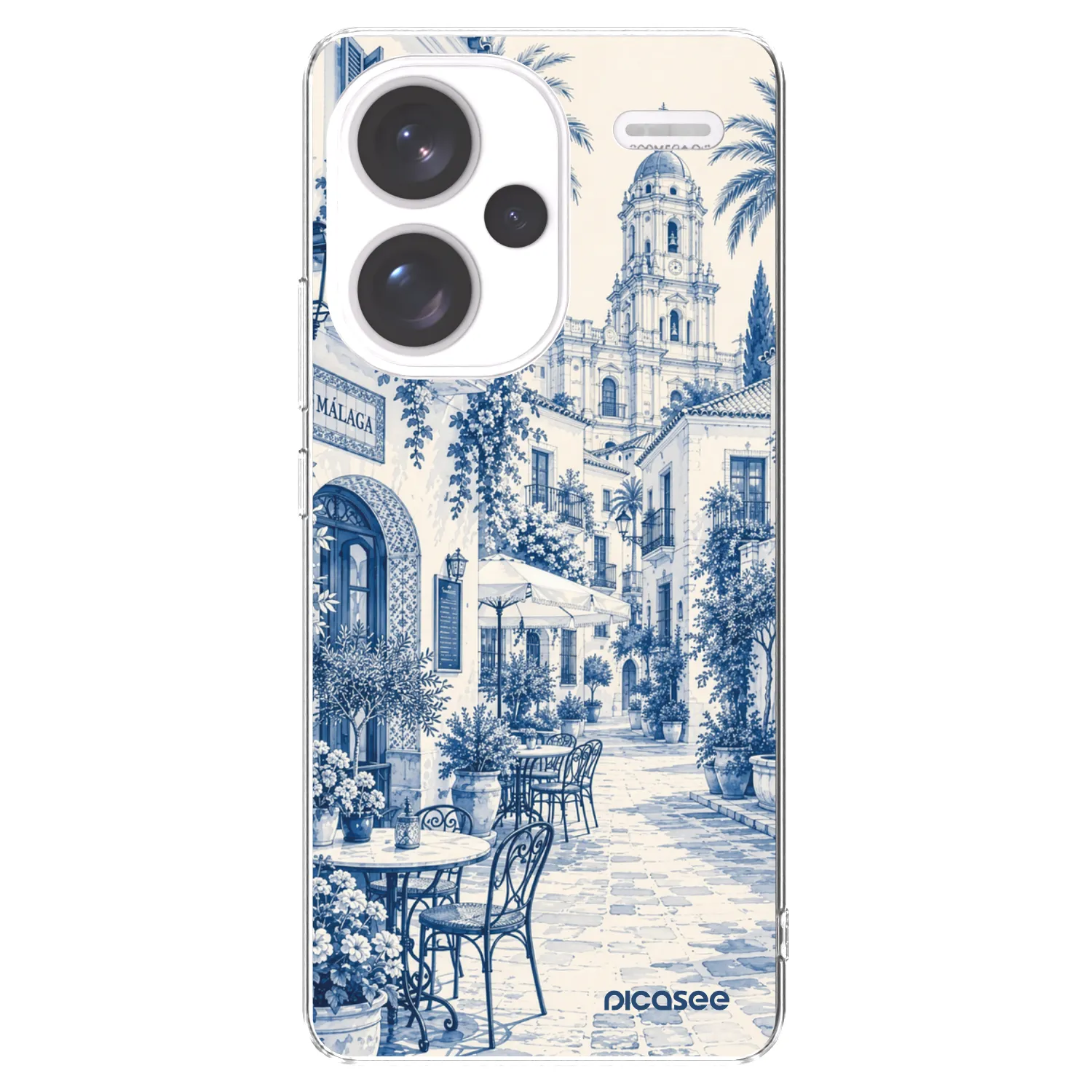 Picasee διαφανής θήκη σιλικόνης Xiaomi Redmi Note 13 Pro+ 5G - Calle Azul