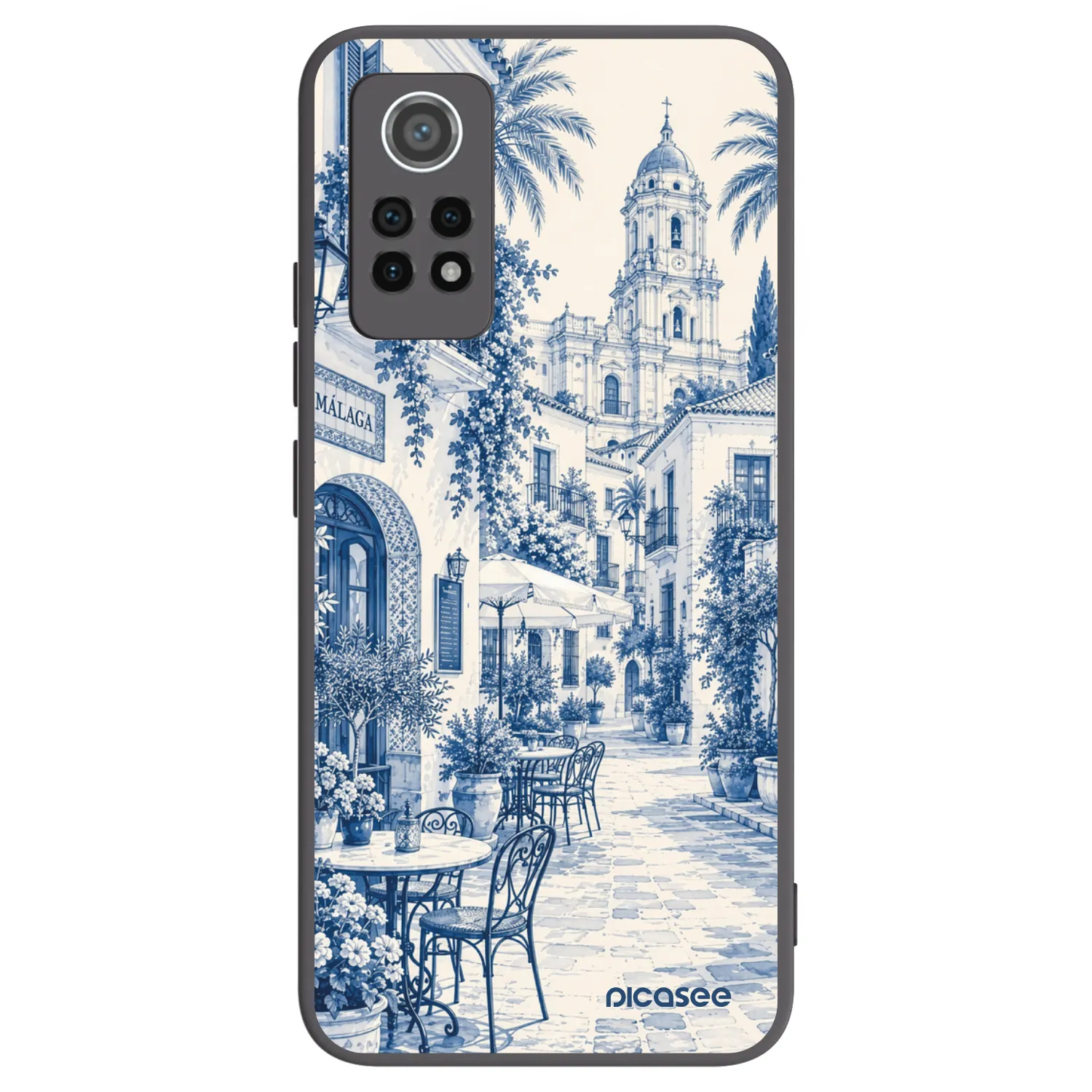 Picasee Μαύρη θήκη σιλικόνης για Xiaomi Redmi Note 12 Pro 4G - Calle Azul