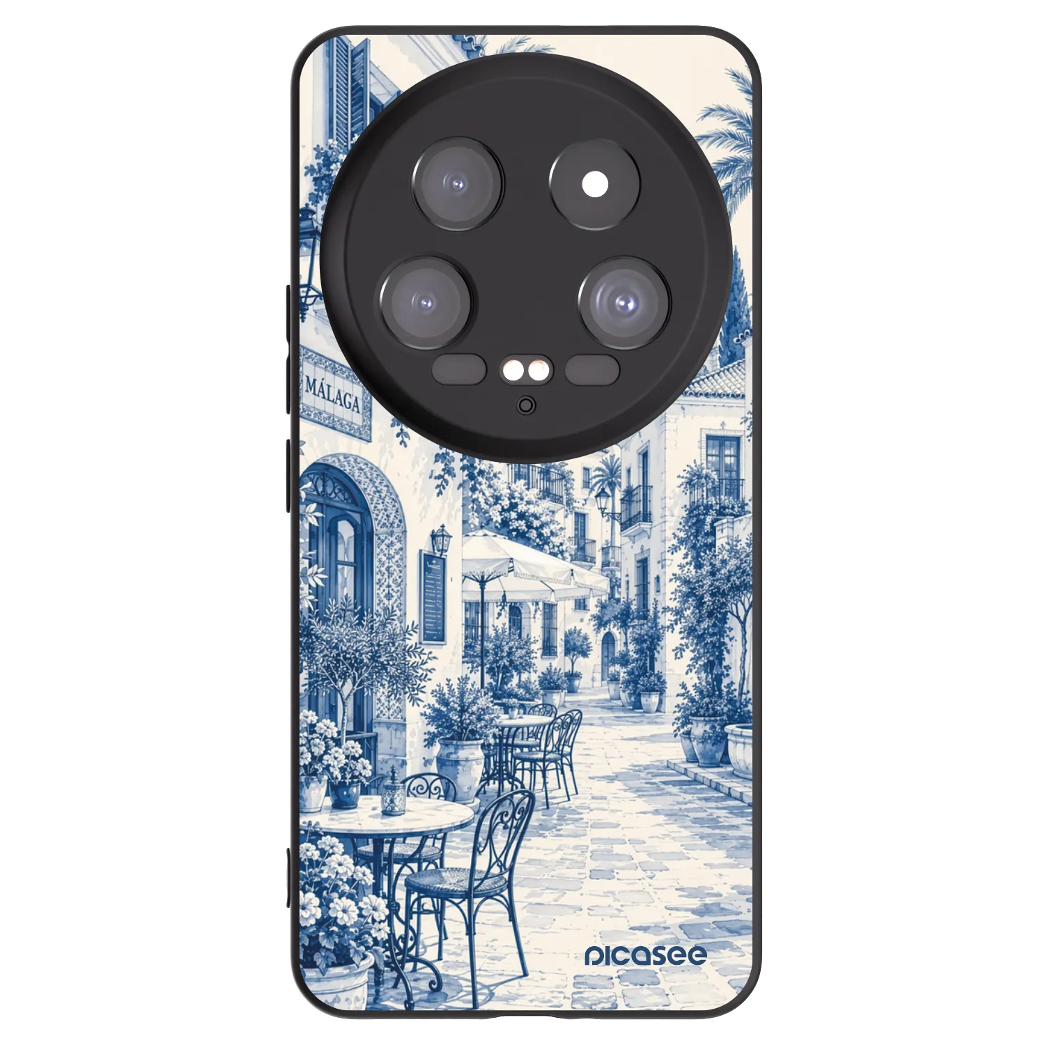 Picasee Μαύρη θήκη σιλικόνης για Xiaomi 14 Ultra - Calle Azul