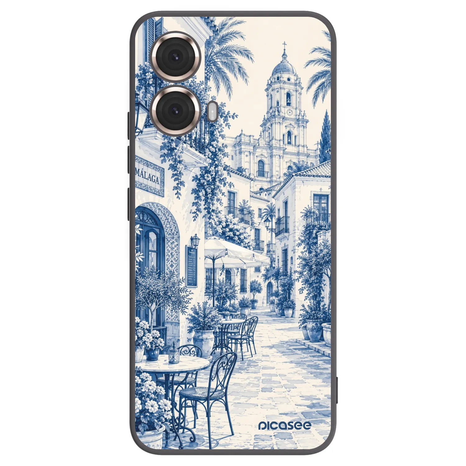 Picasee Μαύρη θήκη σιλικόνης για Motorola Moto G85 - Calle Azul