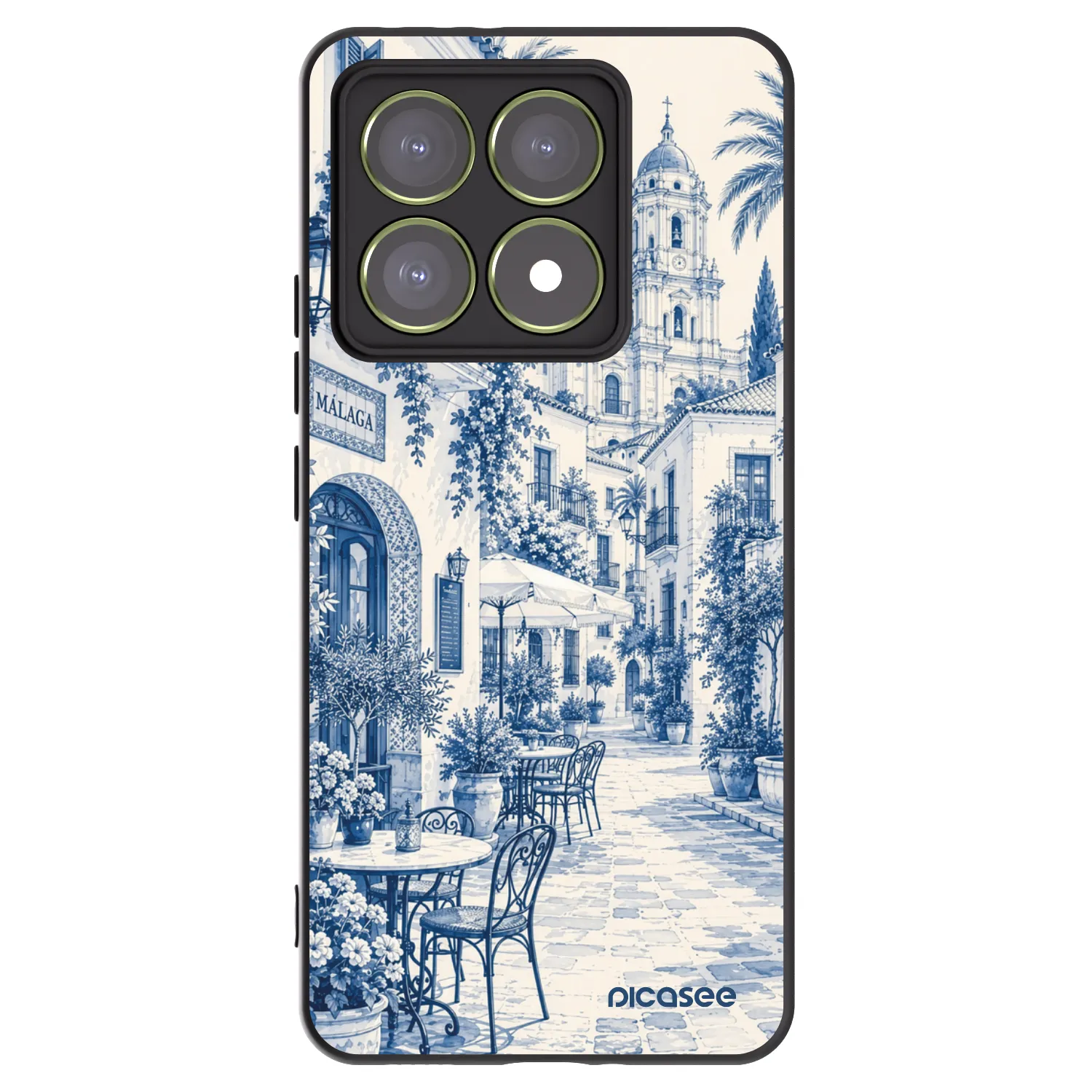 Picasee Μαύρη θήκη σιλικόνης για Xiaomi 14T - Calle Azul