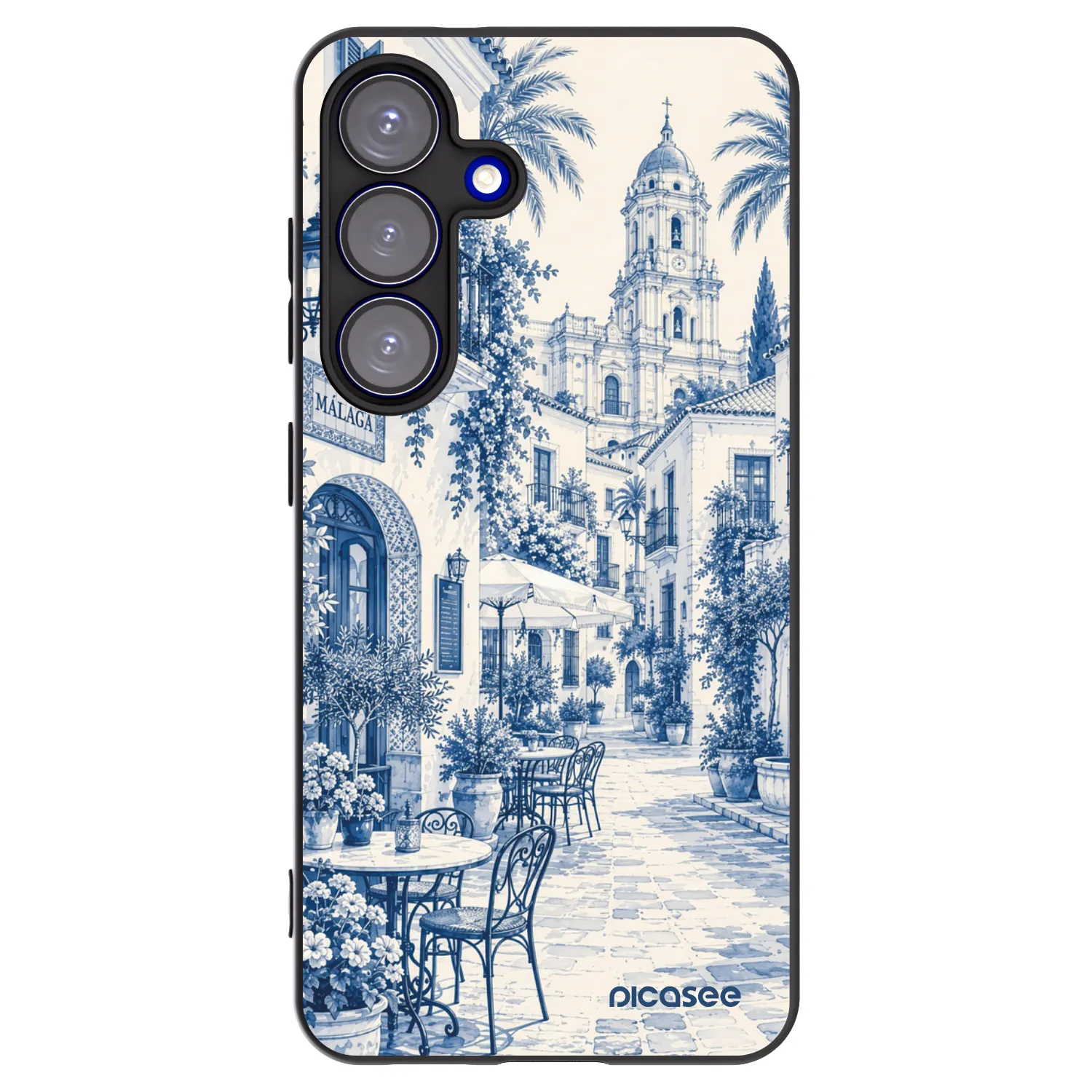 Picasee Μαύρη θήκη σιλικόνης για Samsung Galaxy S25 5G - Calle Azul