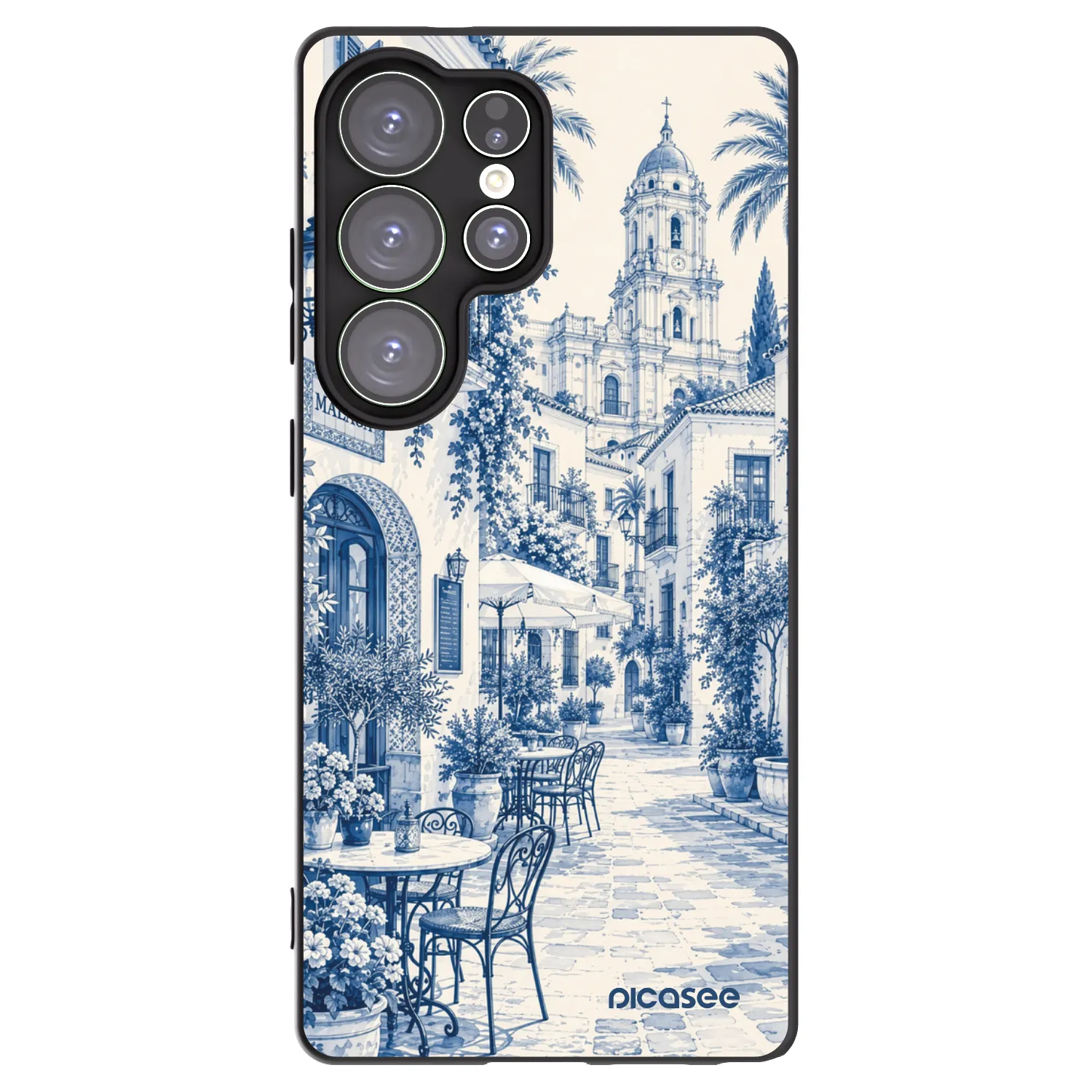 Picasee Μαύρη θήκη σιλικόνης για Samsung Galaxy S25 Ultra 5G - Calle Azul