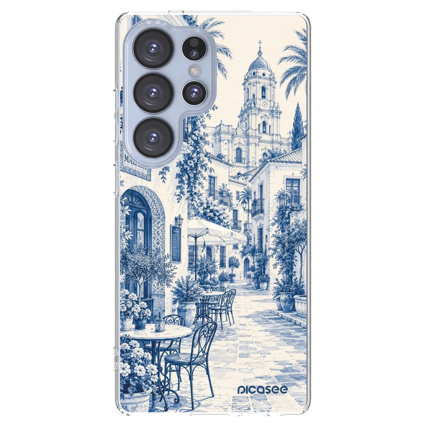 Picasee διαφανής θήκη σιλικόνης Samsung Galaxy S25 Ultra 5G - Calle Azul