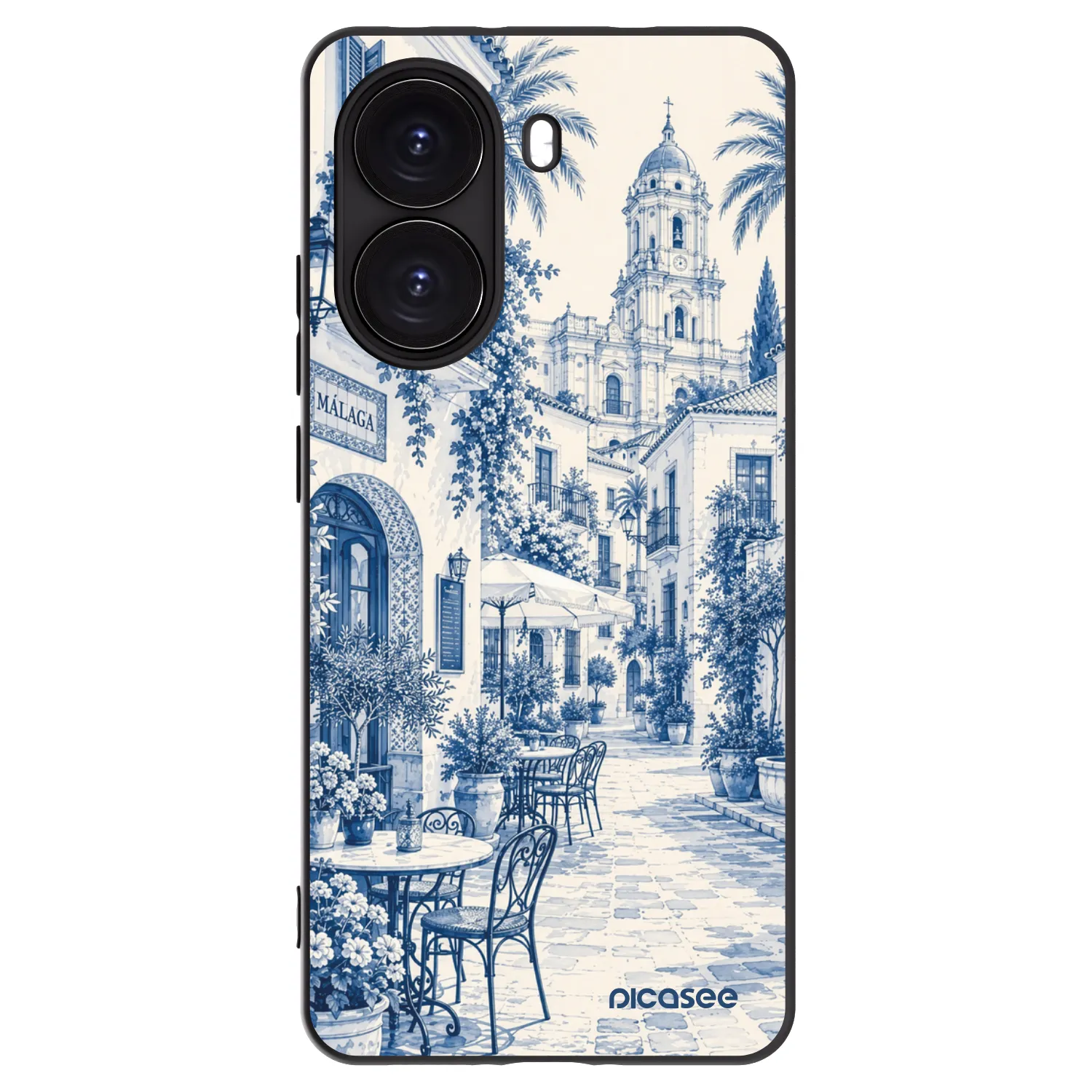 Picasee Μαύρη θήκη σιλικόνης για Xiaomi Poco X7 Pro 5G - Calle Azul