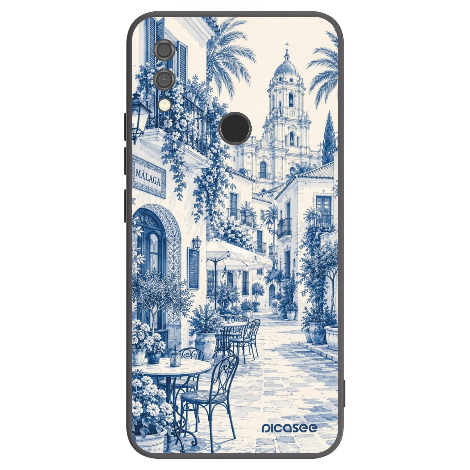 Picasee Μαύρη θήκη σιλικόνης για Xiaomi Redmi Note 7 - Calle Azul