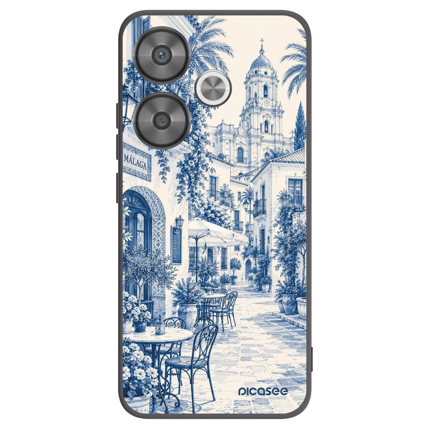 Picasee Μαύρη θήκη σιλικόνης για Xiaomi Poco F6 - Calle Azul