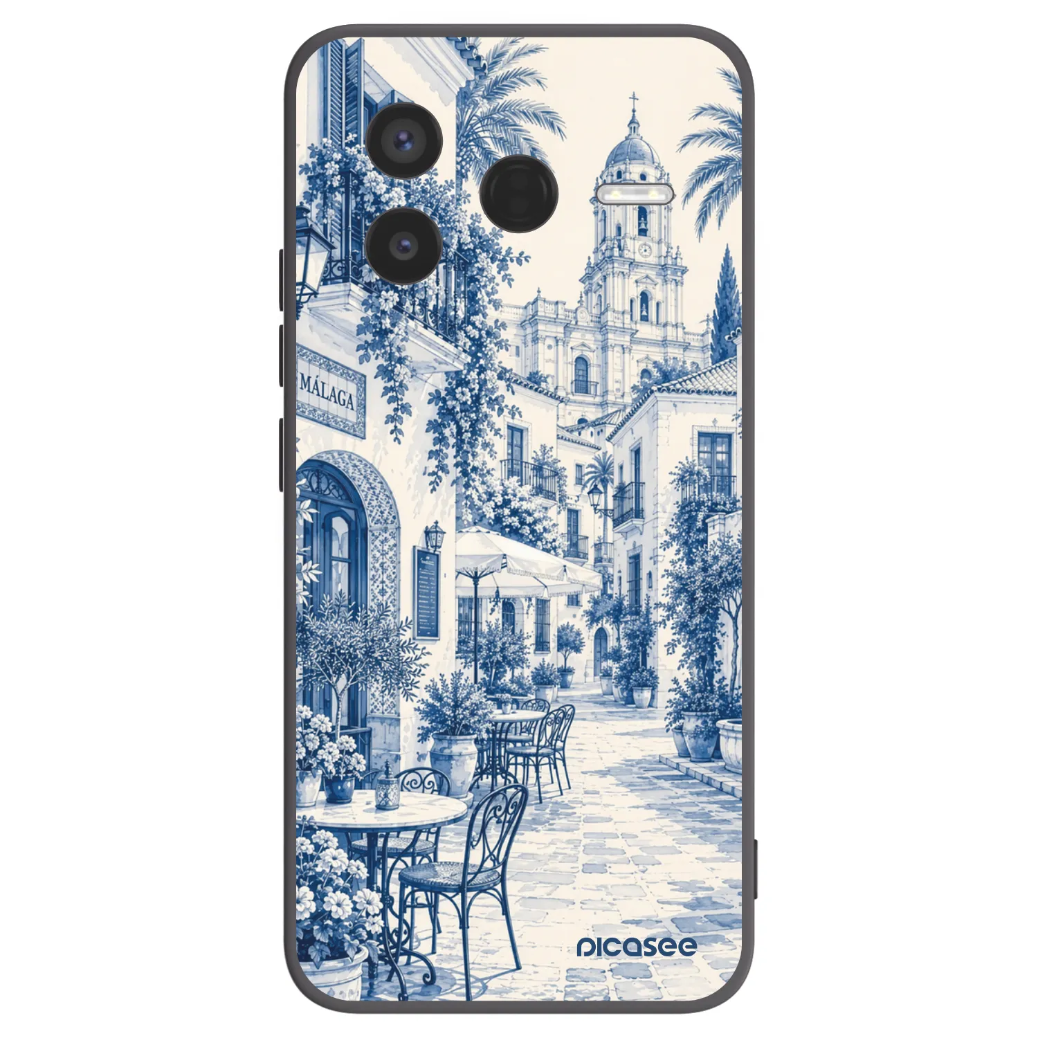Picasee Μαύρη θήκη σιλικόνης για Xiaomi Poco F7 Pro 5G - Calle Azul
