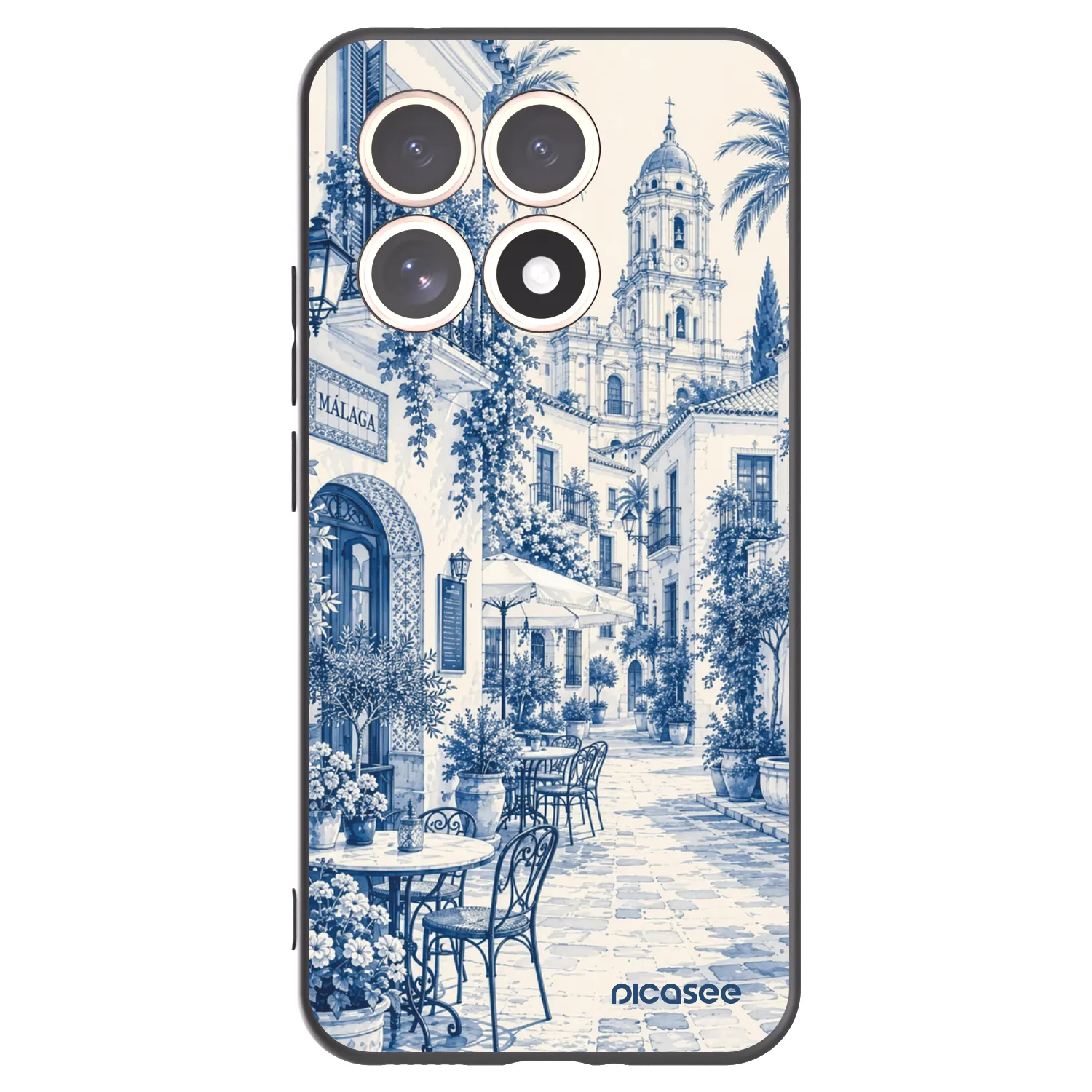 Picasee Μαύρη θήκη σιλικόνης για Xiaomi 15T - Calle Azul