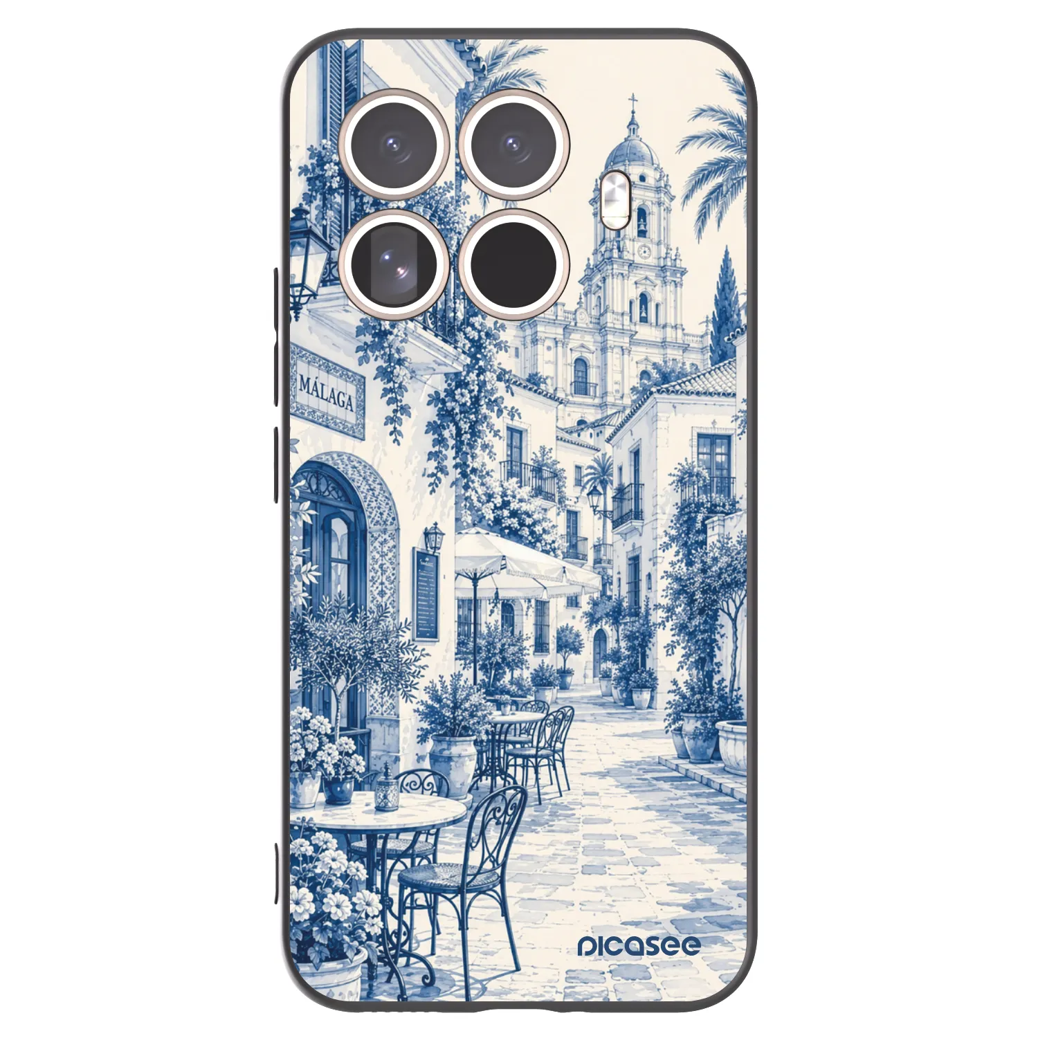 Picasee Μαύρη θήκη σιλικόνης για Xiaomi 15T Pro - Calle Azul