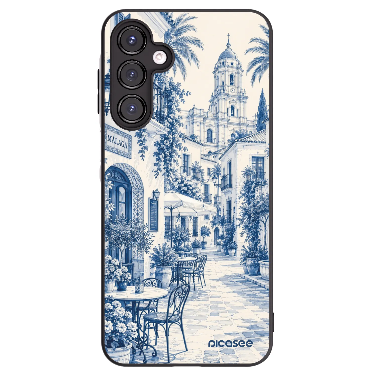 Picasee Μαύρη θήκη σιλικόνης για Samsung Galaxy A16 4G - Calle Azul