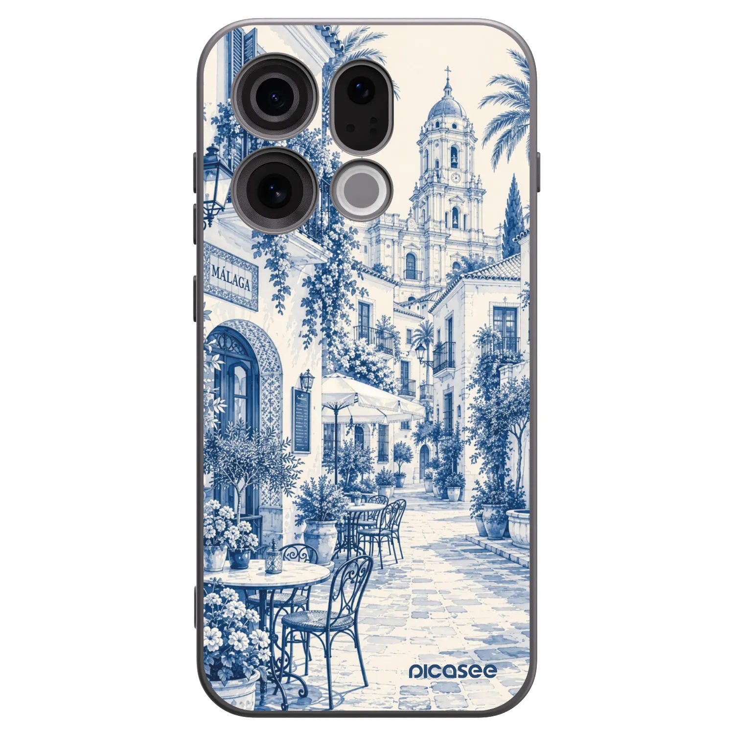 Picasee Μαύρη θήκη σιλικόνης για OPPO Find X9 - Calle Azul