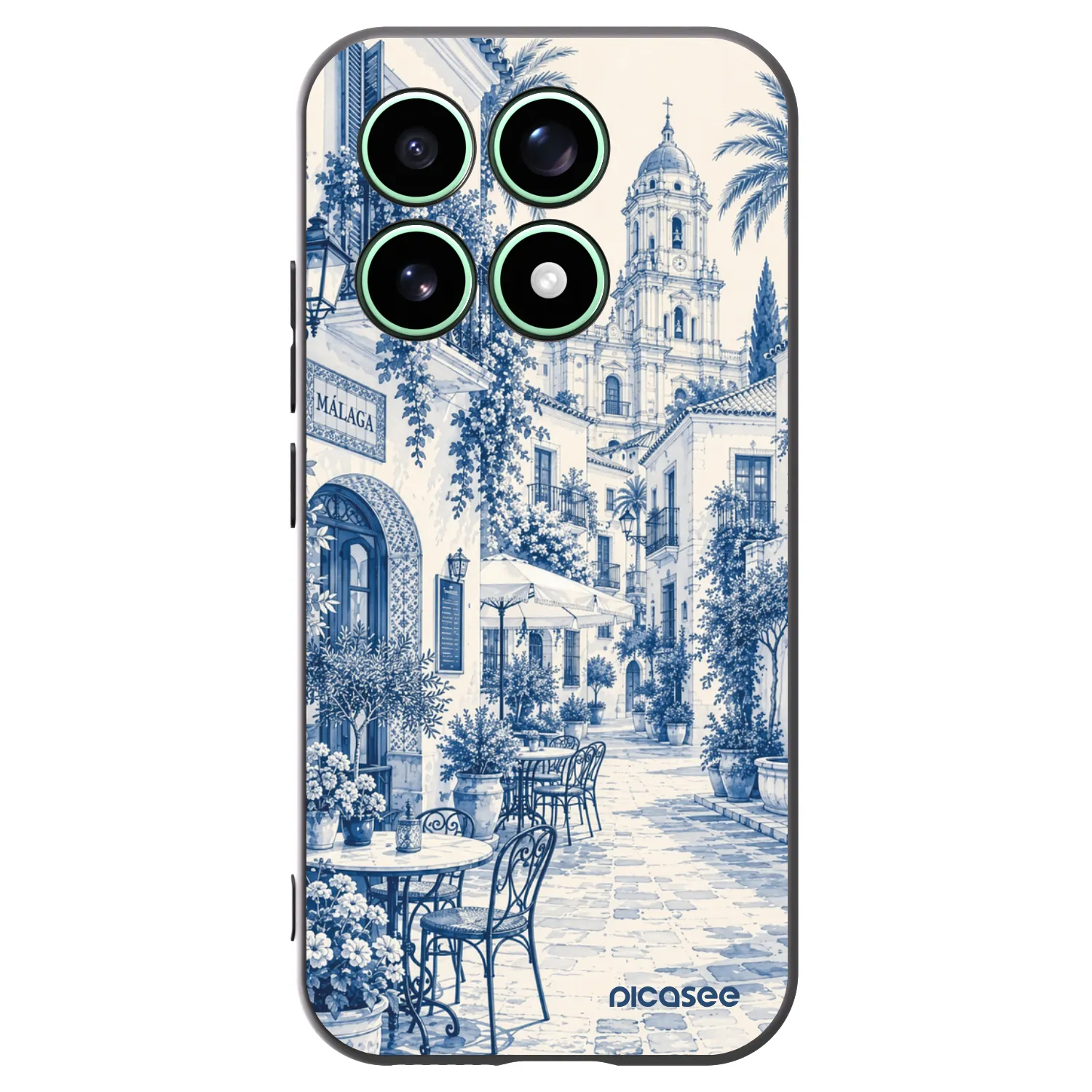 Picasee Μαύρη θήκη σιλικόνης για Xiaomi 17 - Calle Azul