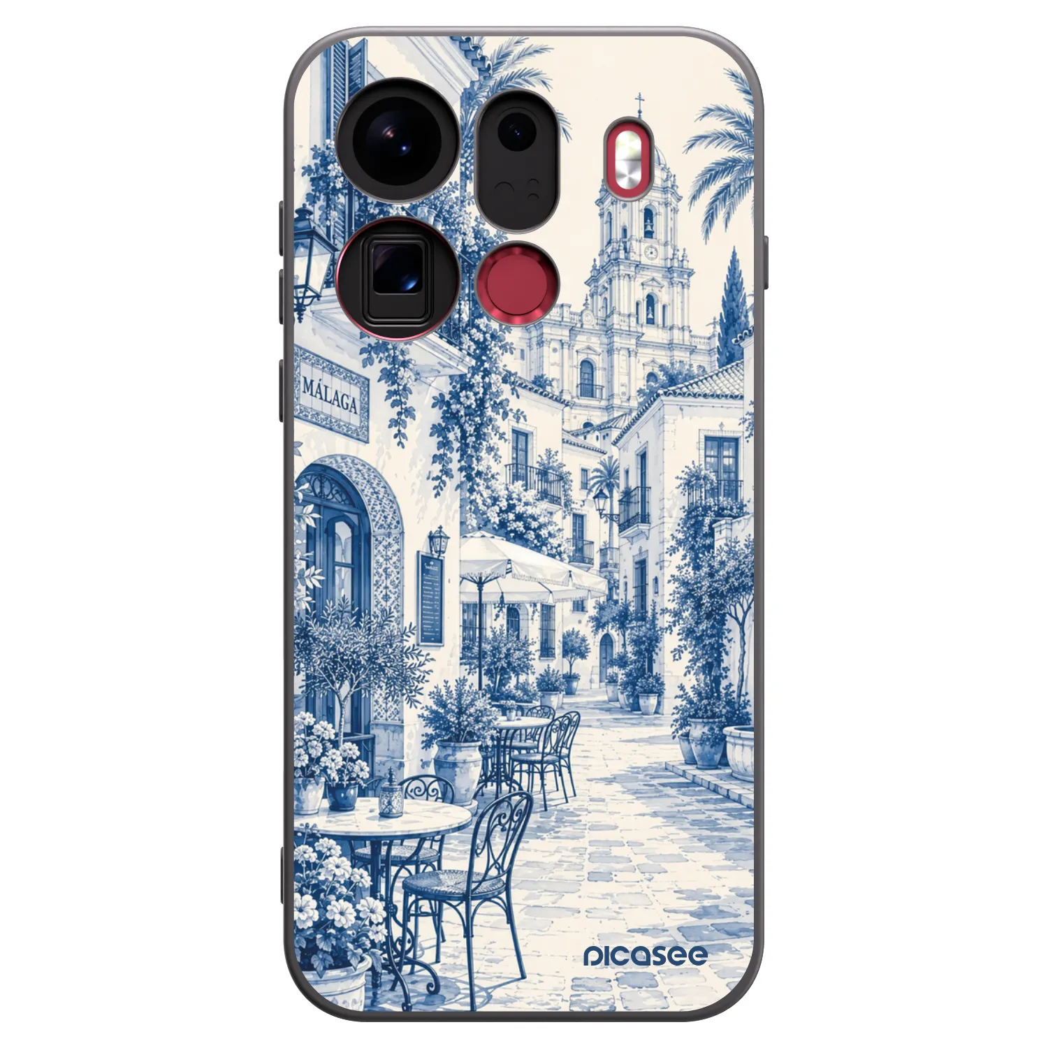 Picasee Μαύρη θήκη σιλικόνης για OPPO Find X9 Pro - Calle Azul