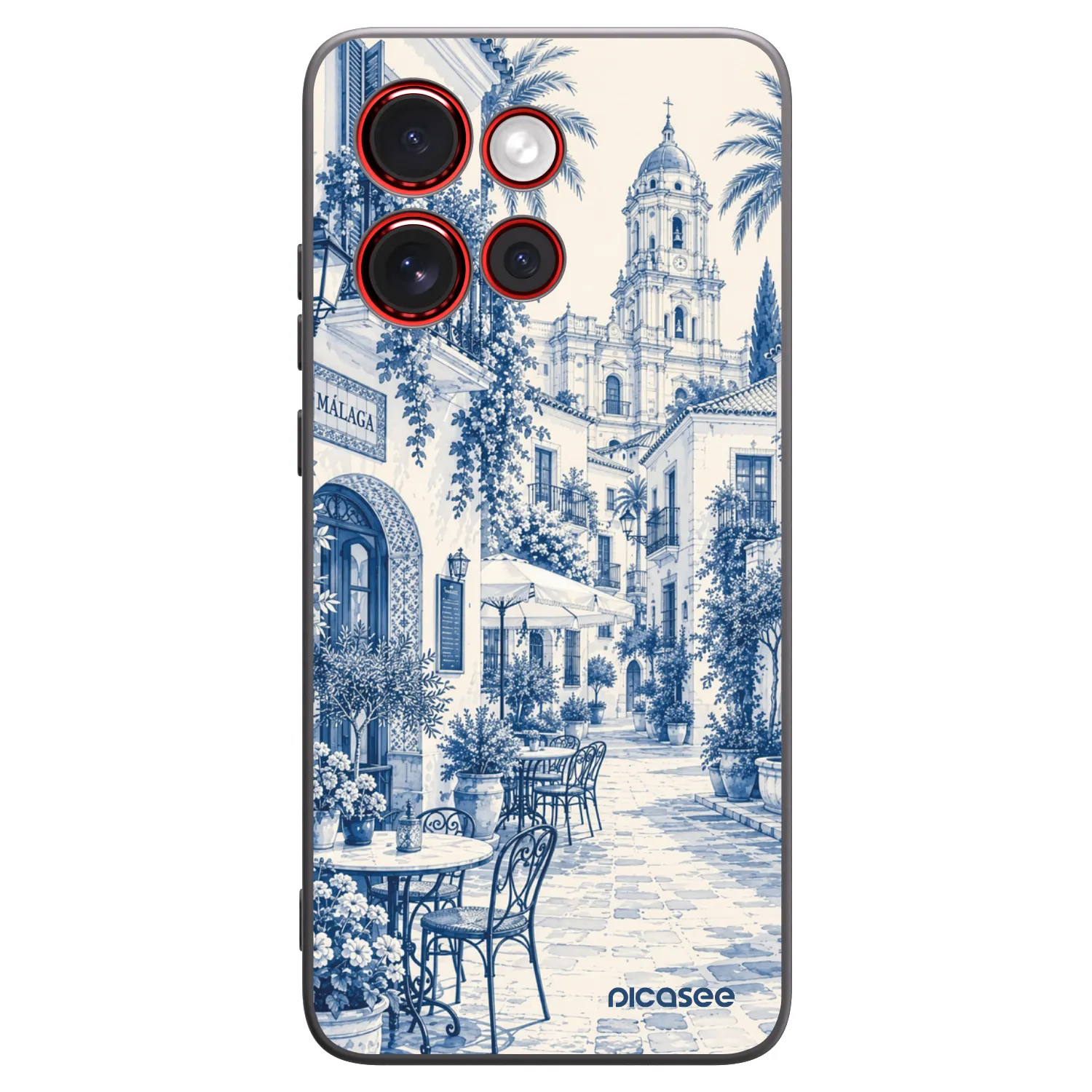 Picasee Μαύρη θήκη σιλικόνης για Motorola Edge 60 Neo 5G - Calle Azul