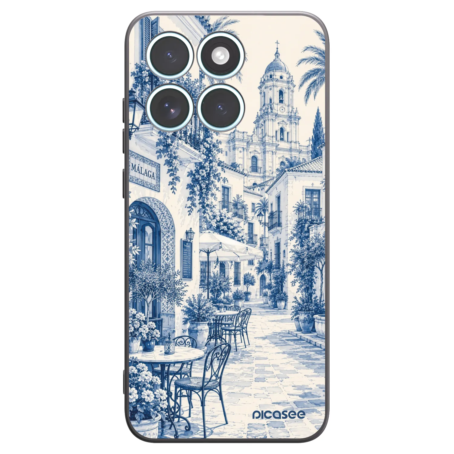 Picasee Μαύρη θήκη σιλικόνης για Motorola Edge 70 Fusion - Calle Azul