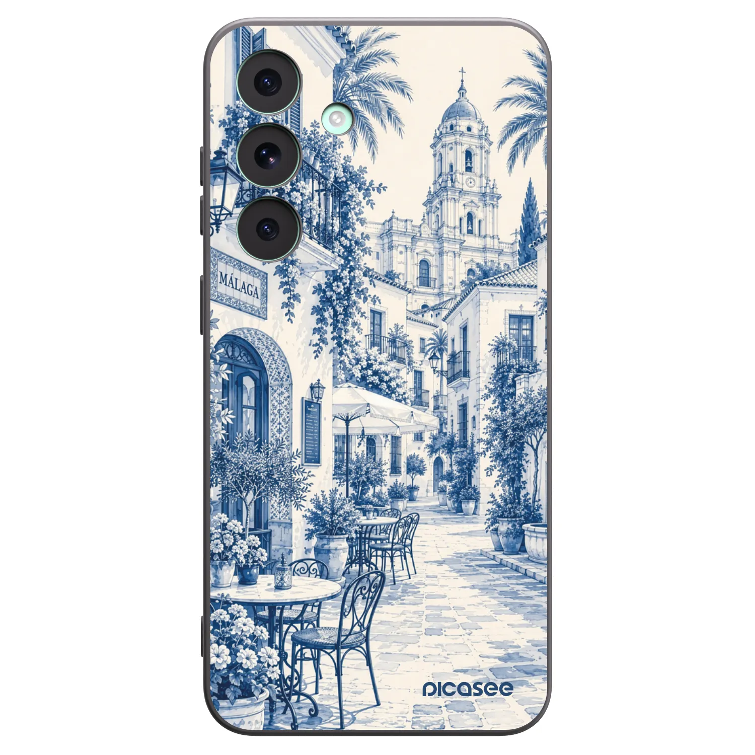 Picasee Μαύρη θήκη σιλικόνης για Samsung Galaxy S26 FE - Calle Azul