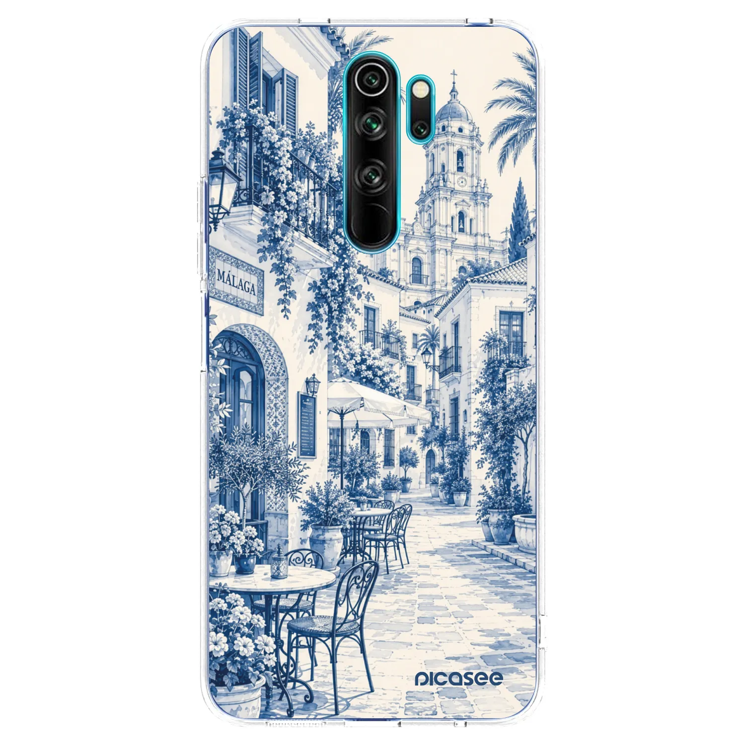 Picasee διαφανής θήκη σιλικόνης Xiaomi Redmi Note 8 Pro - Calle Azul