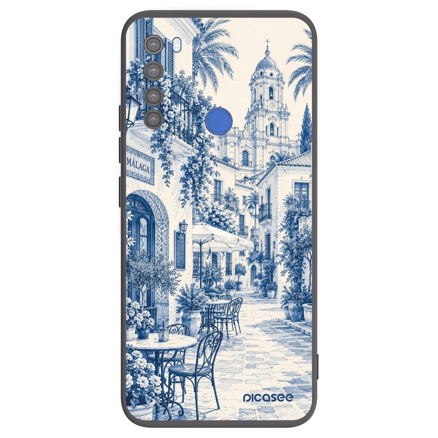 Picasee Μαύρη θήκη σιλικόνης για Xiaomi Redmi Note 8T - Calle Azul