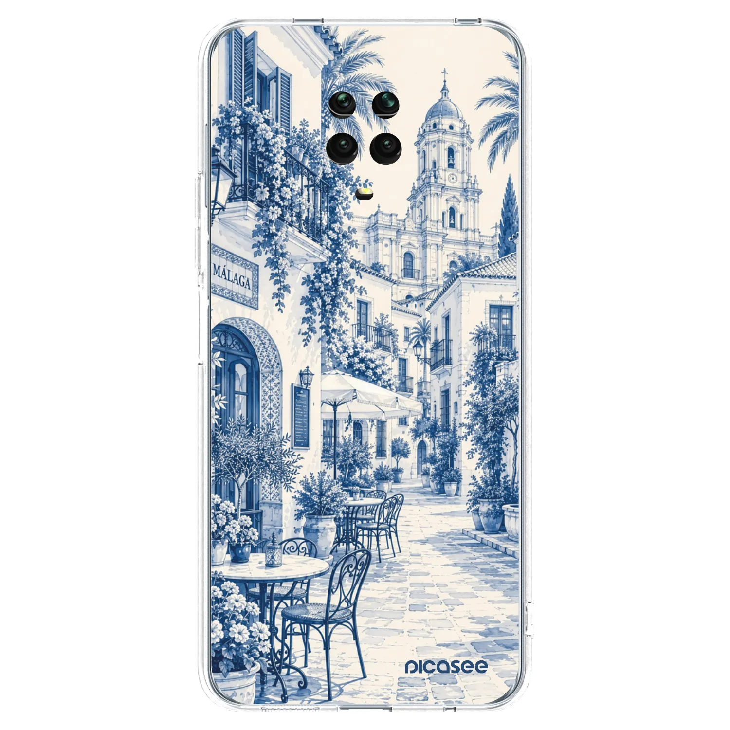 Picasee διαφανής θήκη σιλικόνης Xiaomi Redmi Note 9 Pro - Calle Azul