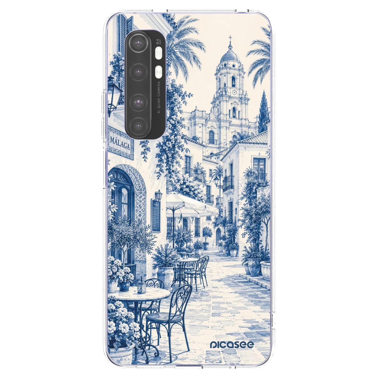 Picasee διαφανής θήκη σιλικόνης Xiaomi Mi Note 10 Lite - Calle Azul